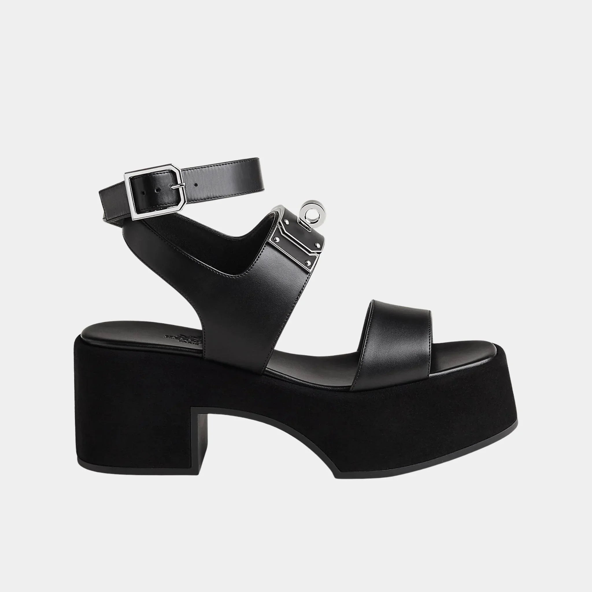 Lola 35 Heeled Sandals in Calfskin and Suede