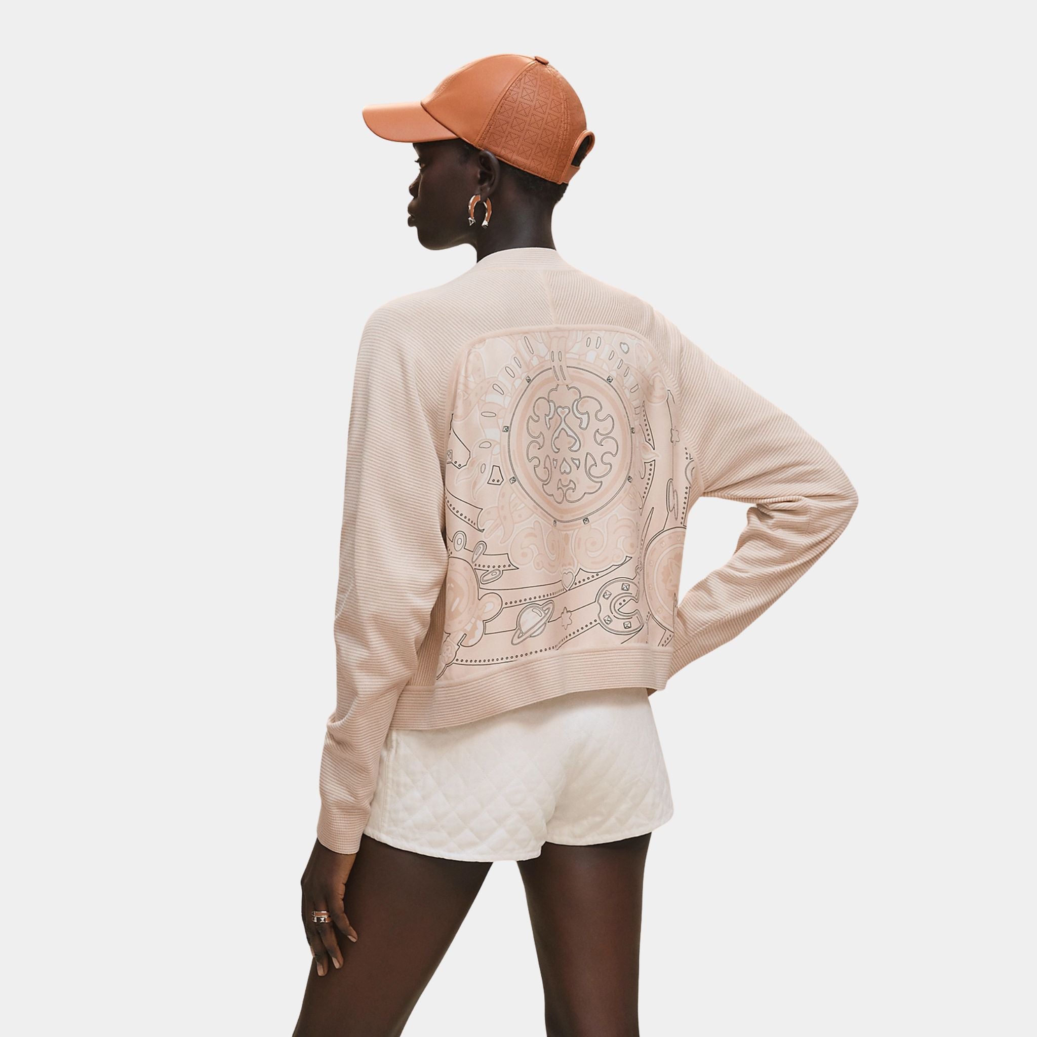 Long-sleeved Twillaine Cardigan with Candy Libris Print