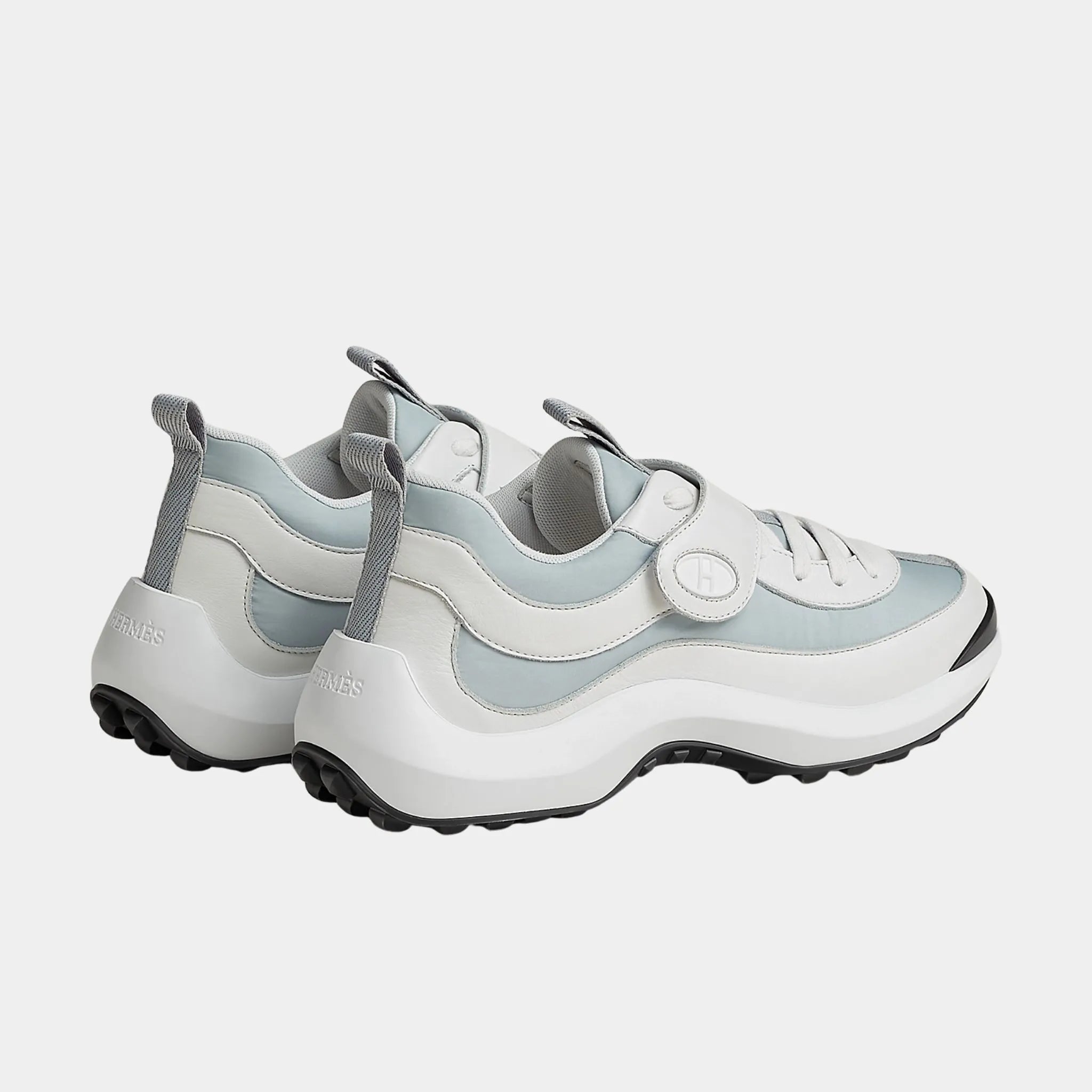 Loop Sneakers in Parachute Fabric and Calfskin