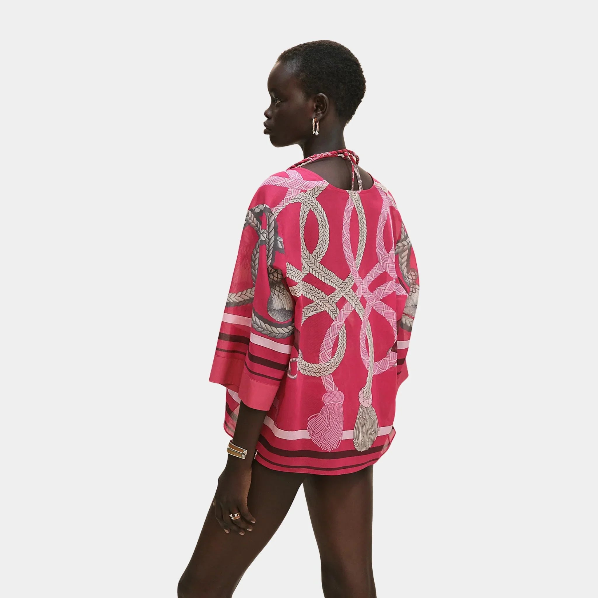 Maxi Beach Blouse with Palefroi Remix Print