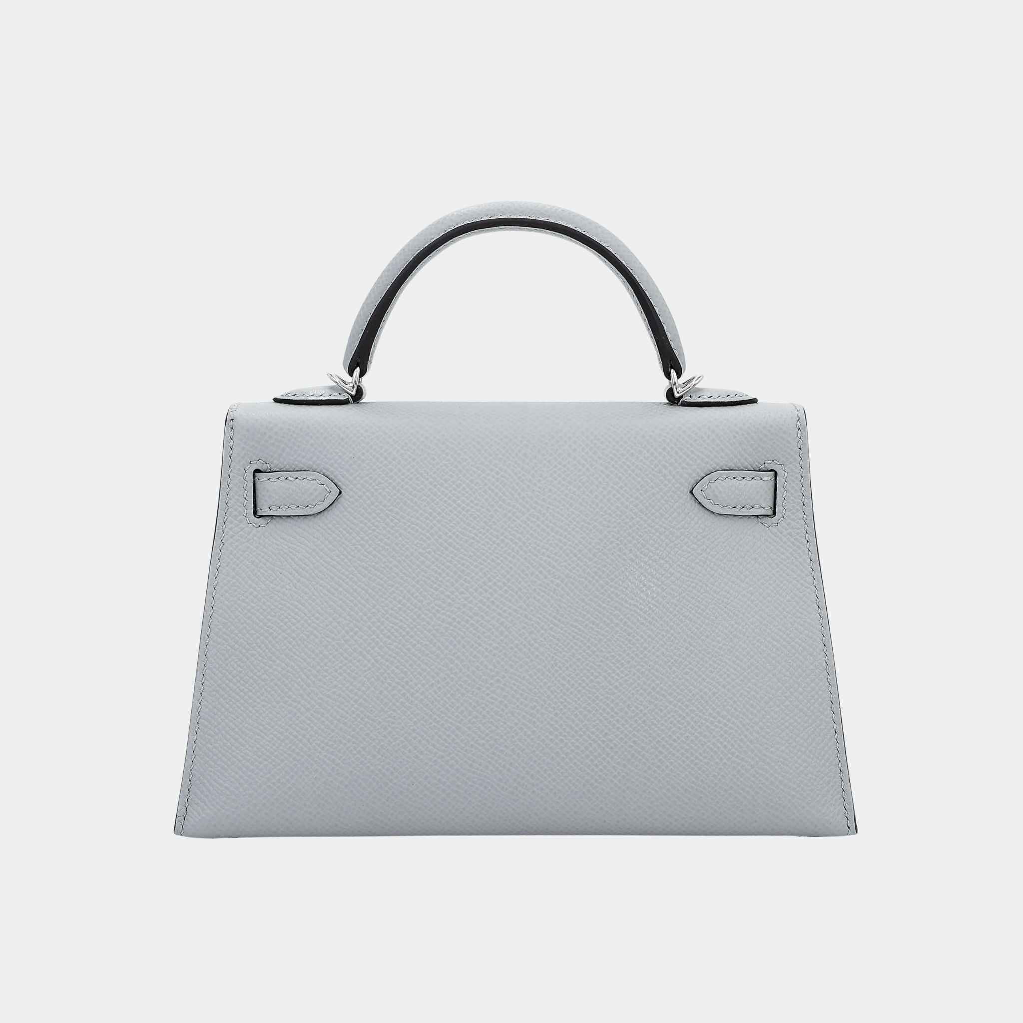 Mini Kelly II Epsom Bleu Glacier PHW