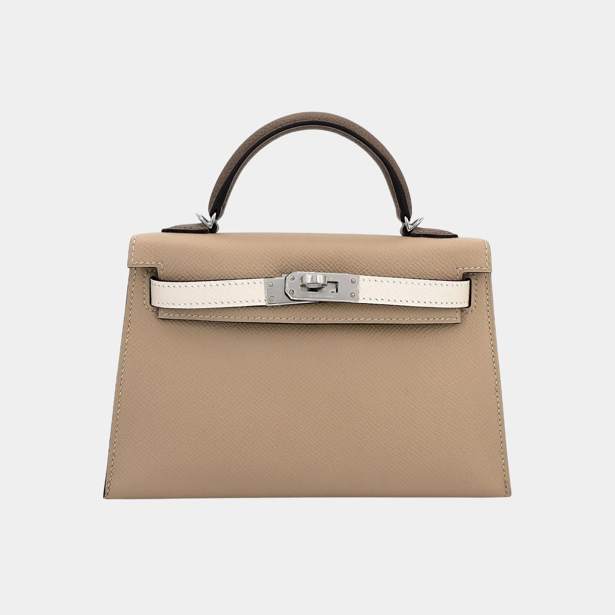 Mini Kelly II Epsom Trench/Craie/Etoupe PHW