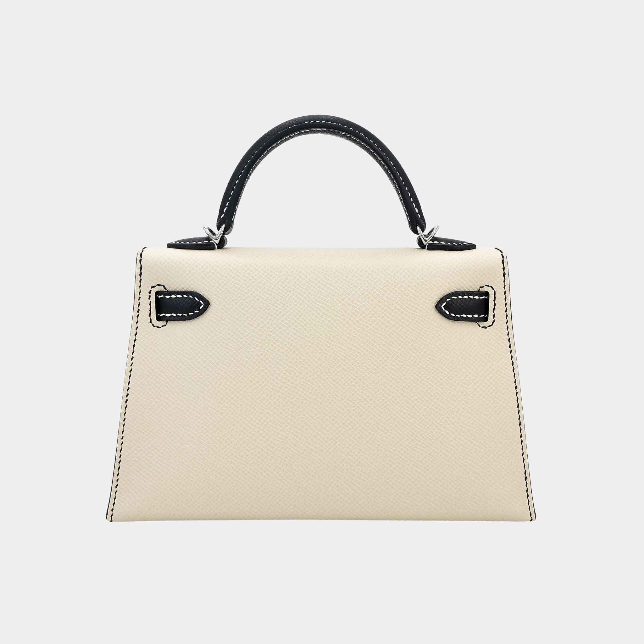 Mini Kelly II HSS Epsom Nata/Black PHW