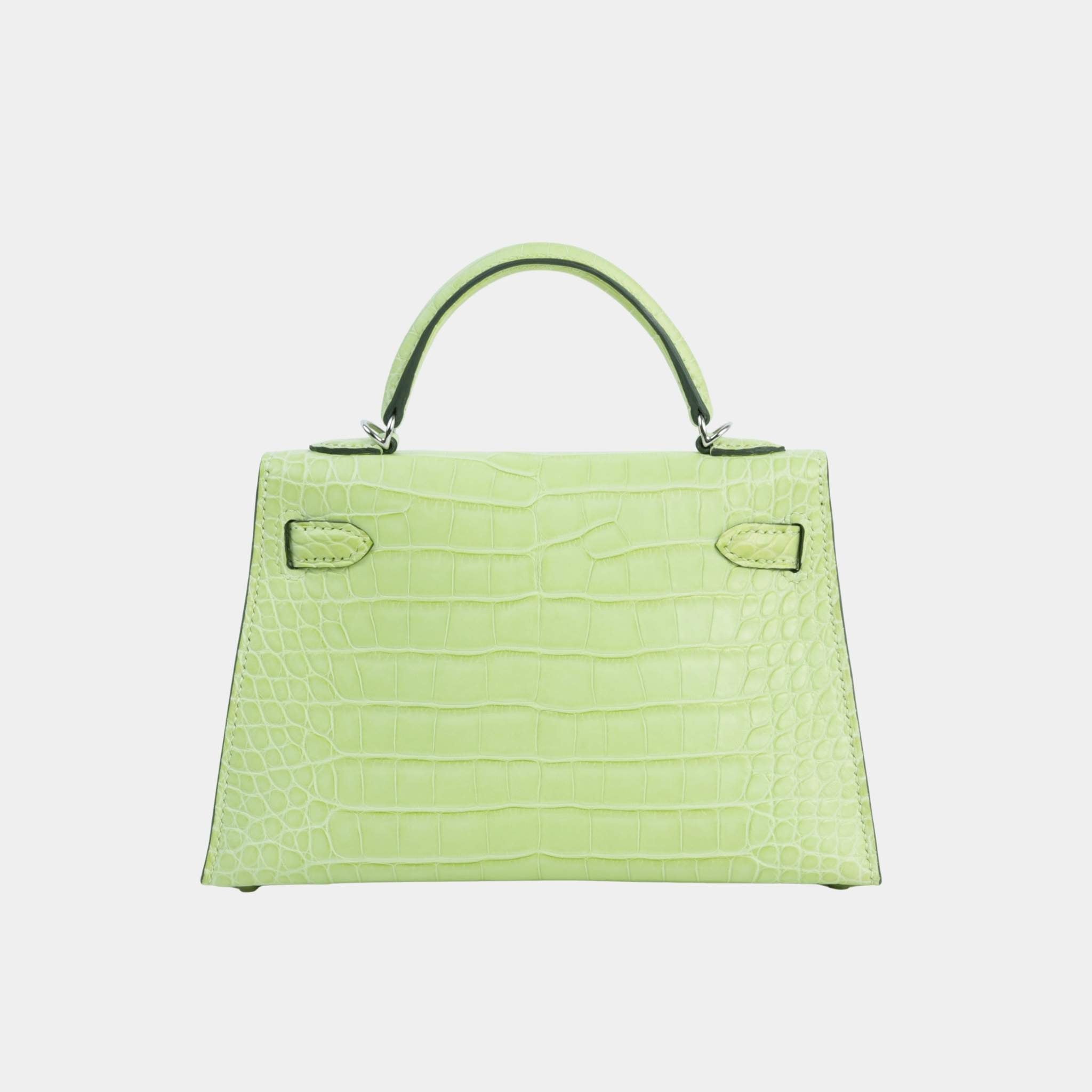 Mini Kelly II Matte Alligator Jaune Bourgeon PHW