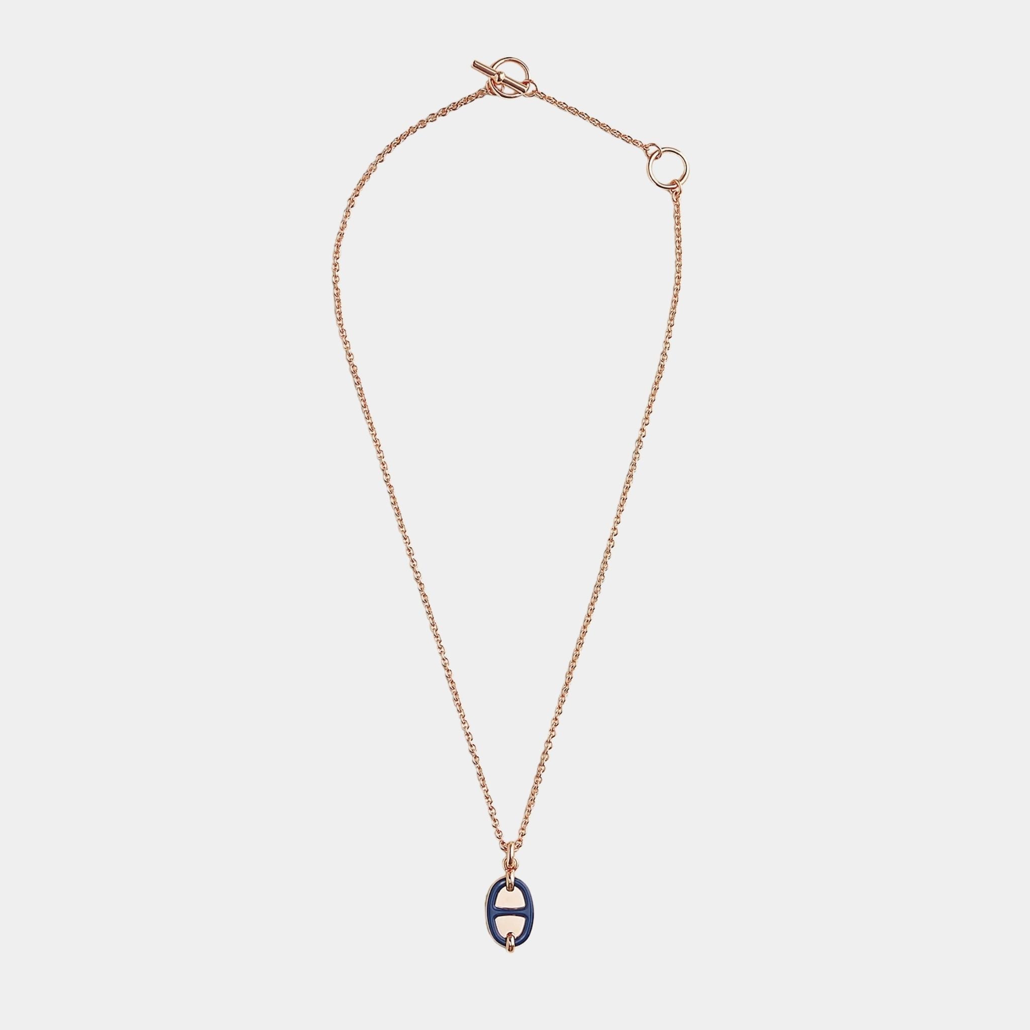 Mini Maillon Pendant Small Model Rose Gold Plated