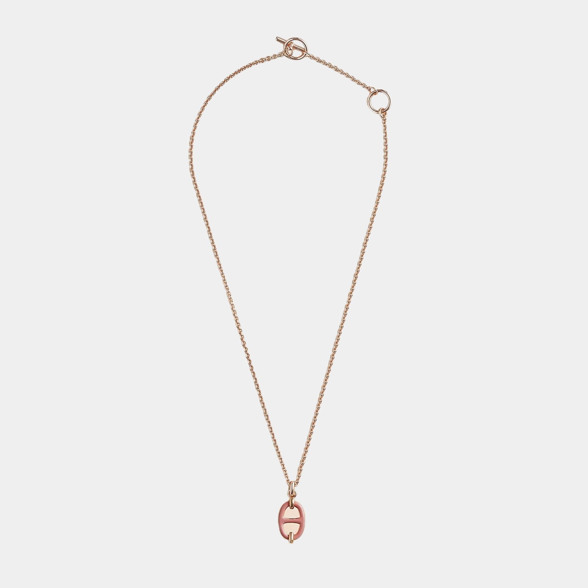 Mini Maillon Pendant Small Model Rose Gold Plated