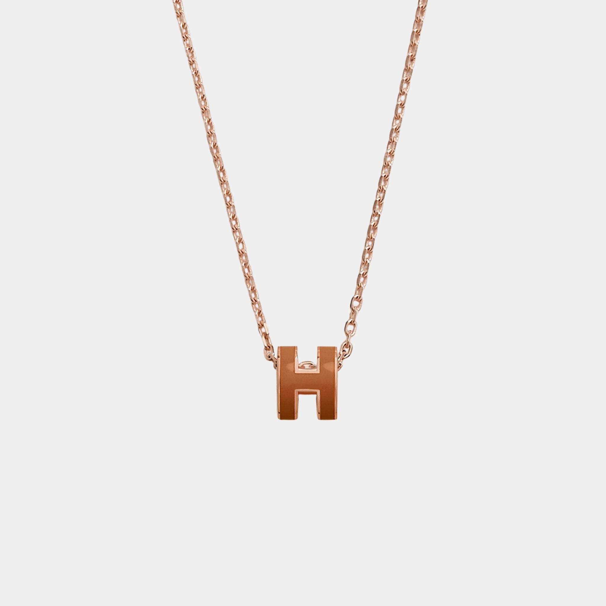 Mini Pop H Pendant Rose Gold Plated