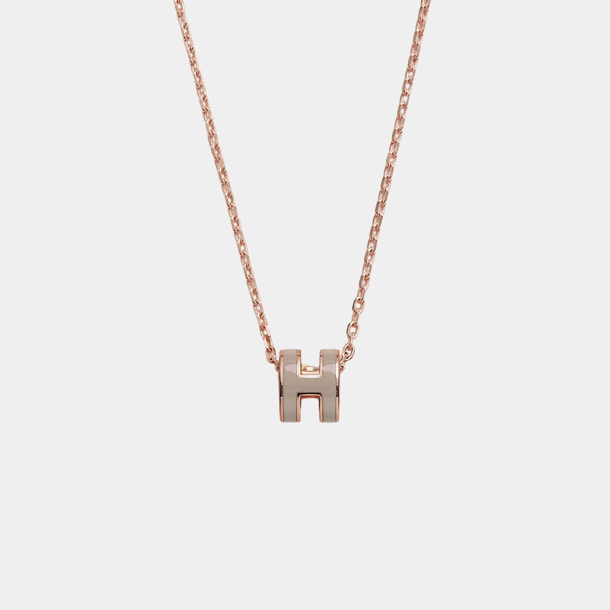 Mini Pop H Pendant Rose Gold Plated