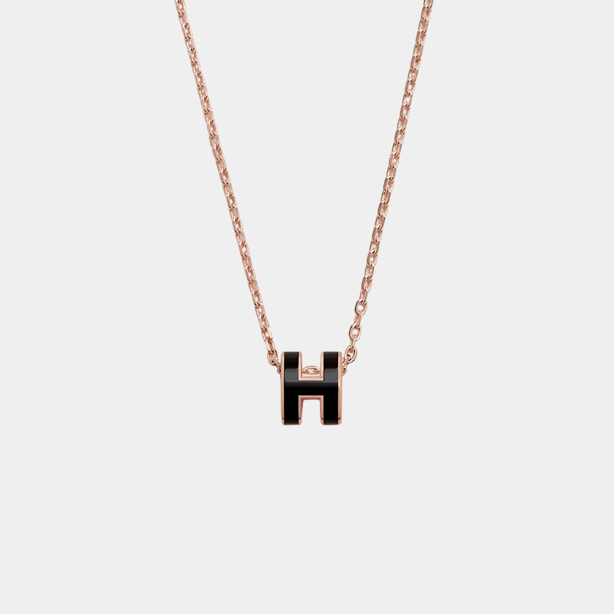 Mini Pop H Pendant Rose Gold Plated
