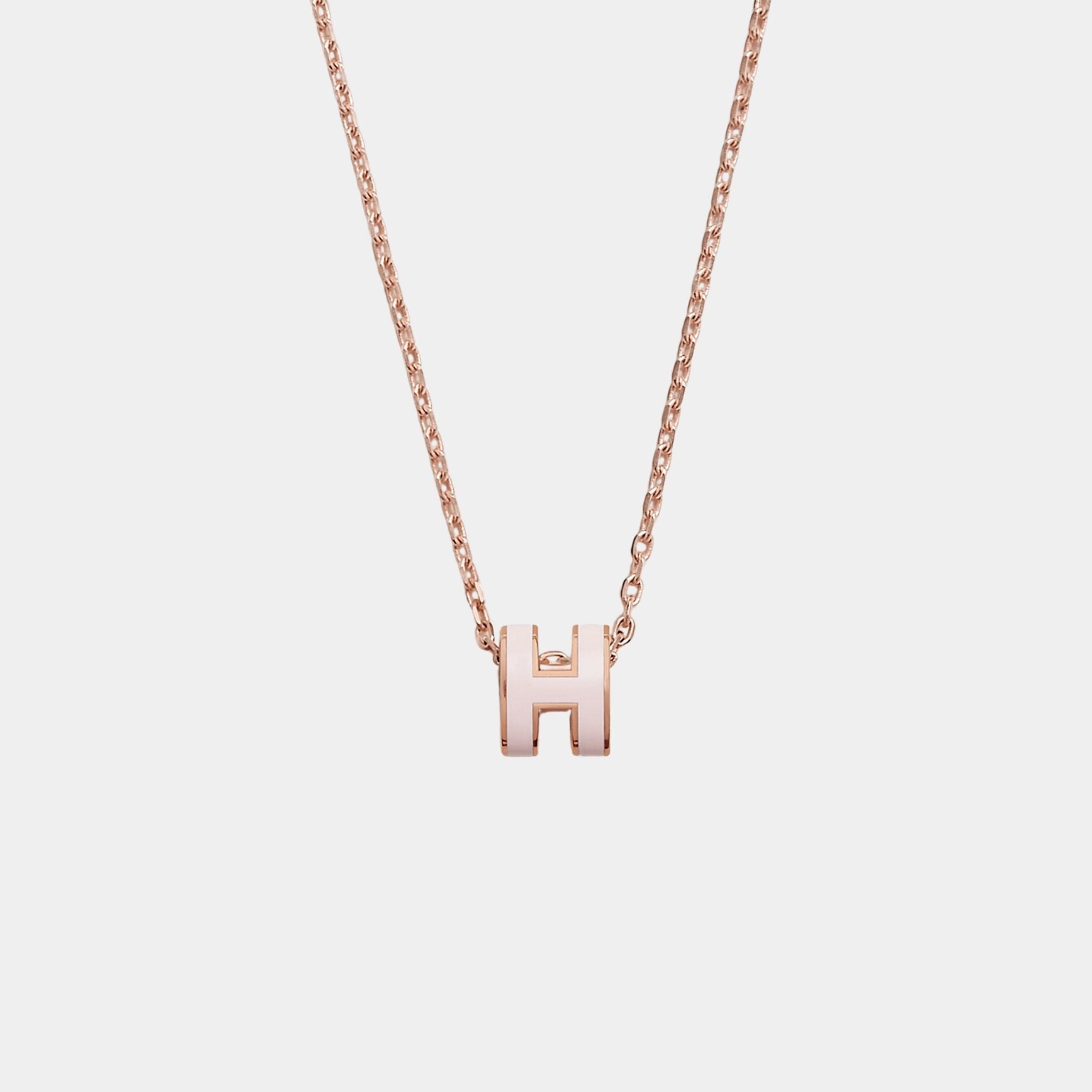 Mini Pop H Pendant Rose Gold Plated