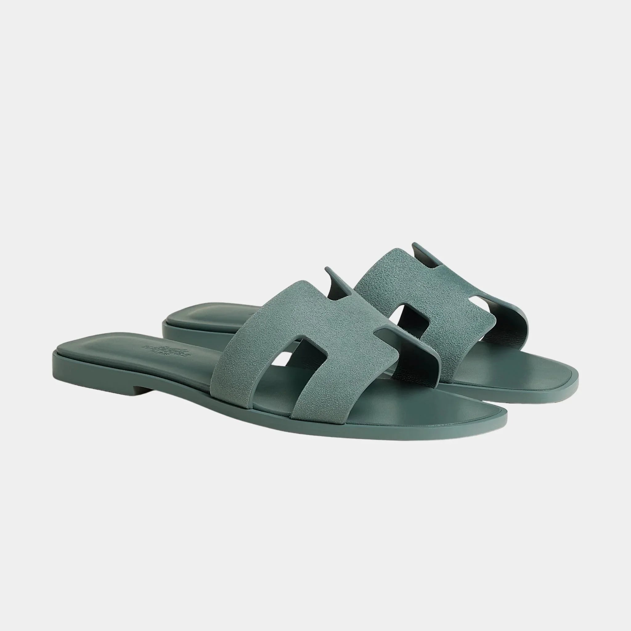 Hermes Oran Sandal Goatskin, Bleu Tonnerre