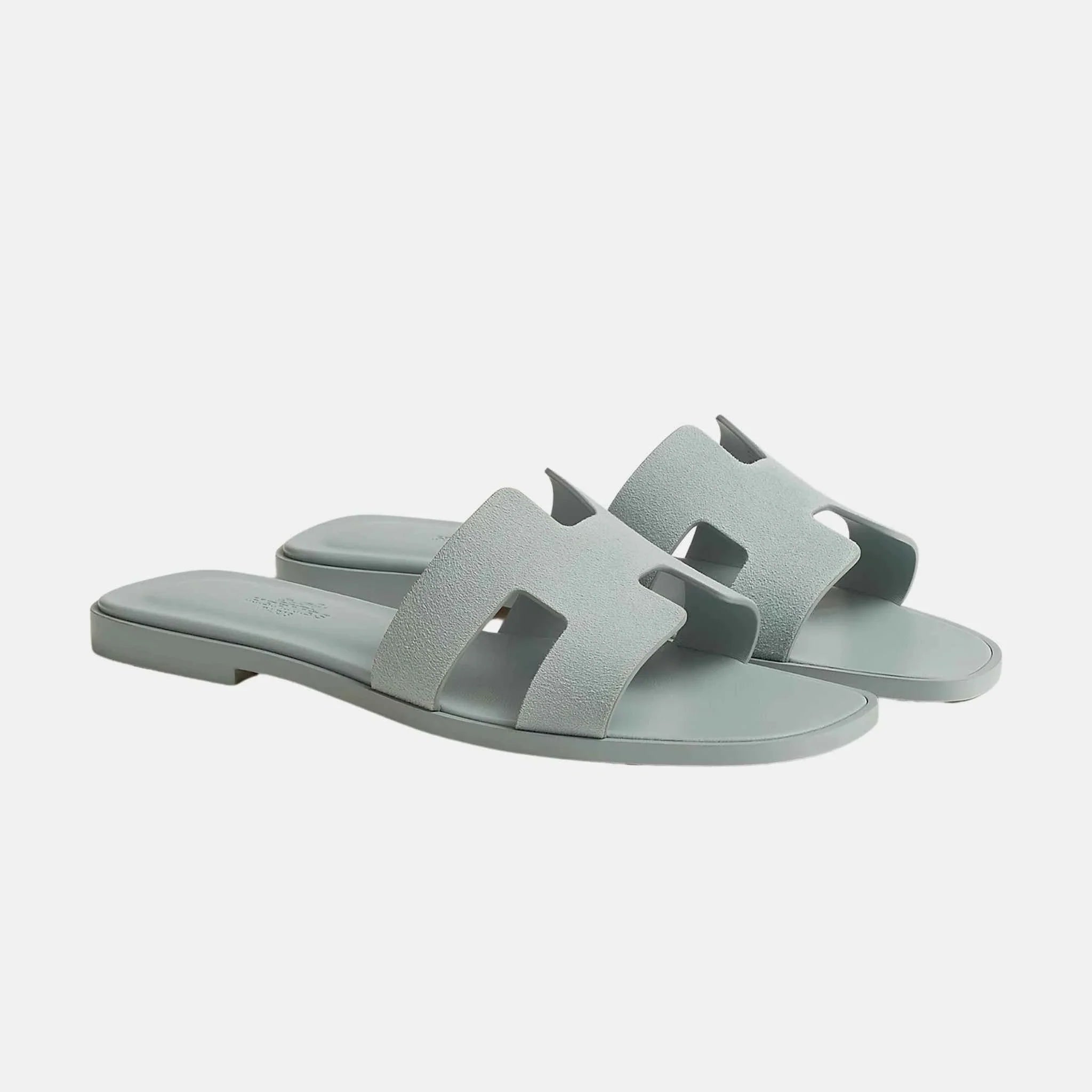 Hermes Oran Sandal Goatskin, Gris Nuage, Front