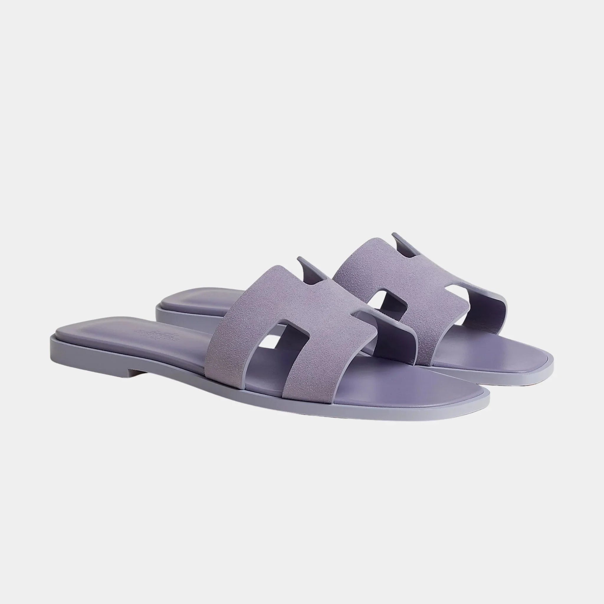 Hermes Oran Sandal Goatskin, Violet Glycine