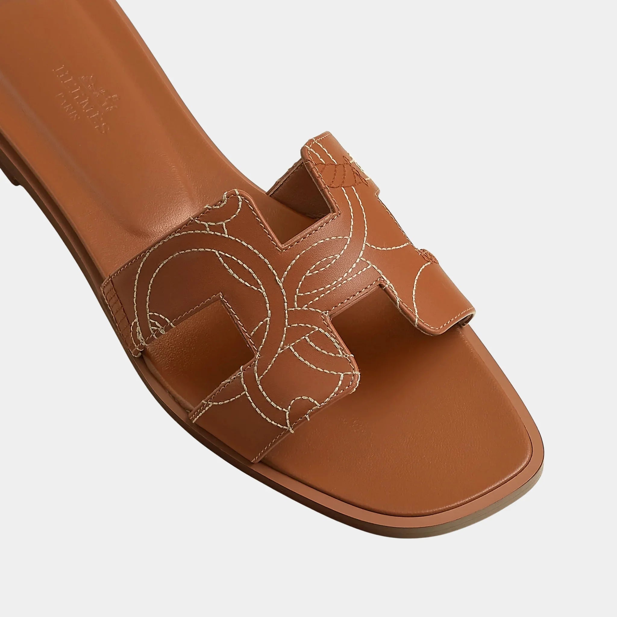 Oran Sandal in Panoplie Equestre Embroidered Calfskin