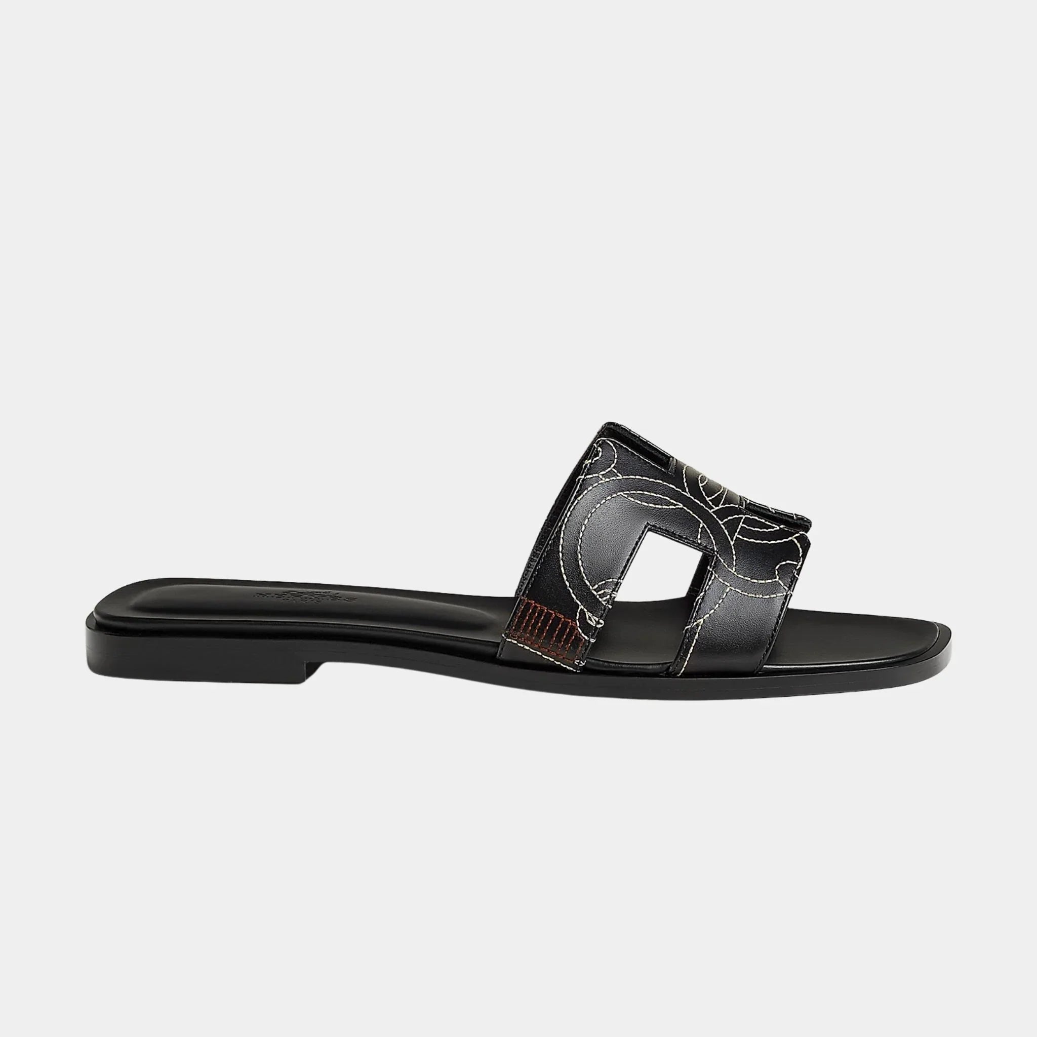 Oran Sandal in Panoplie Equestre Embroidered Calfskin