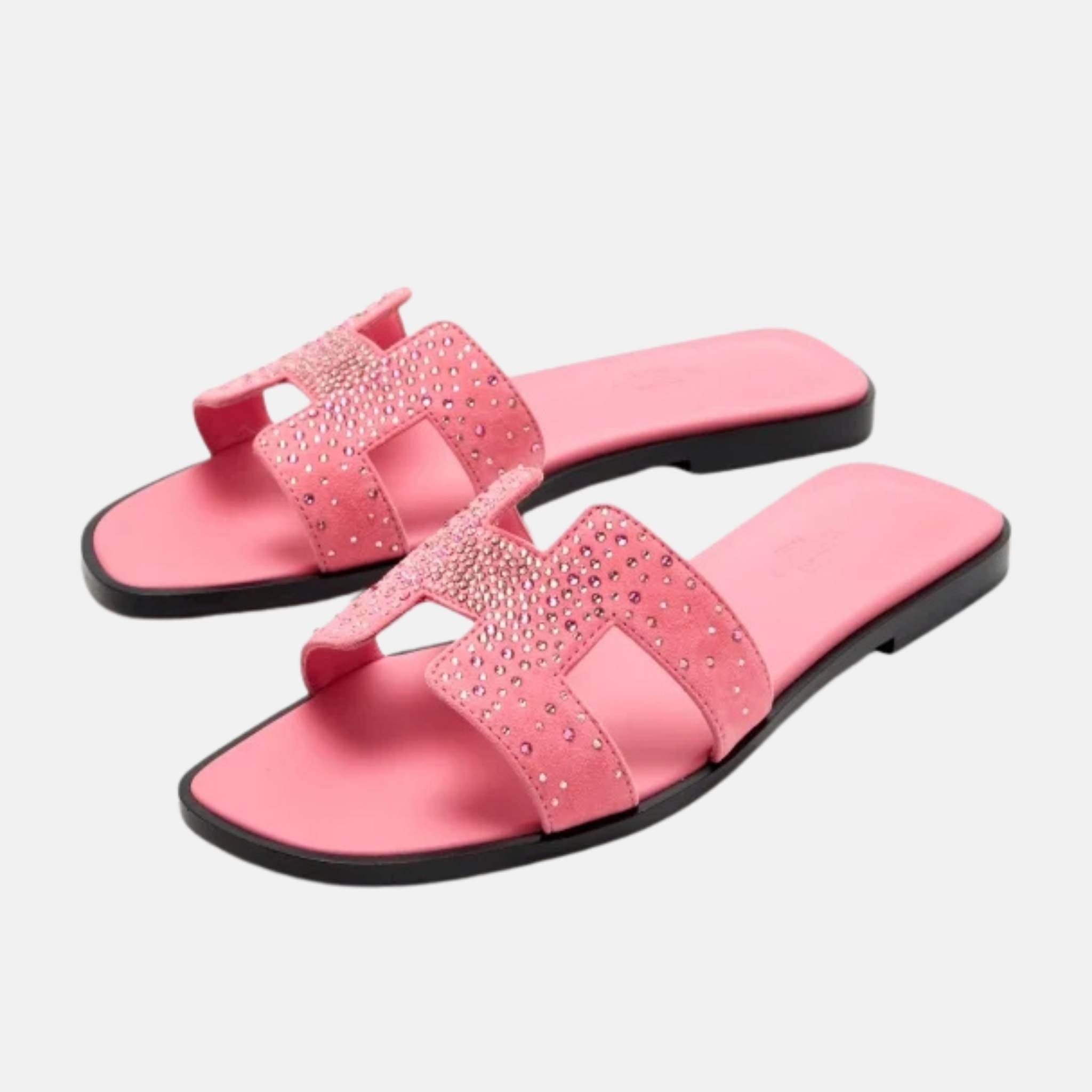 Oran Sandals With Dazzling Rhinestones