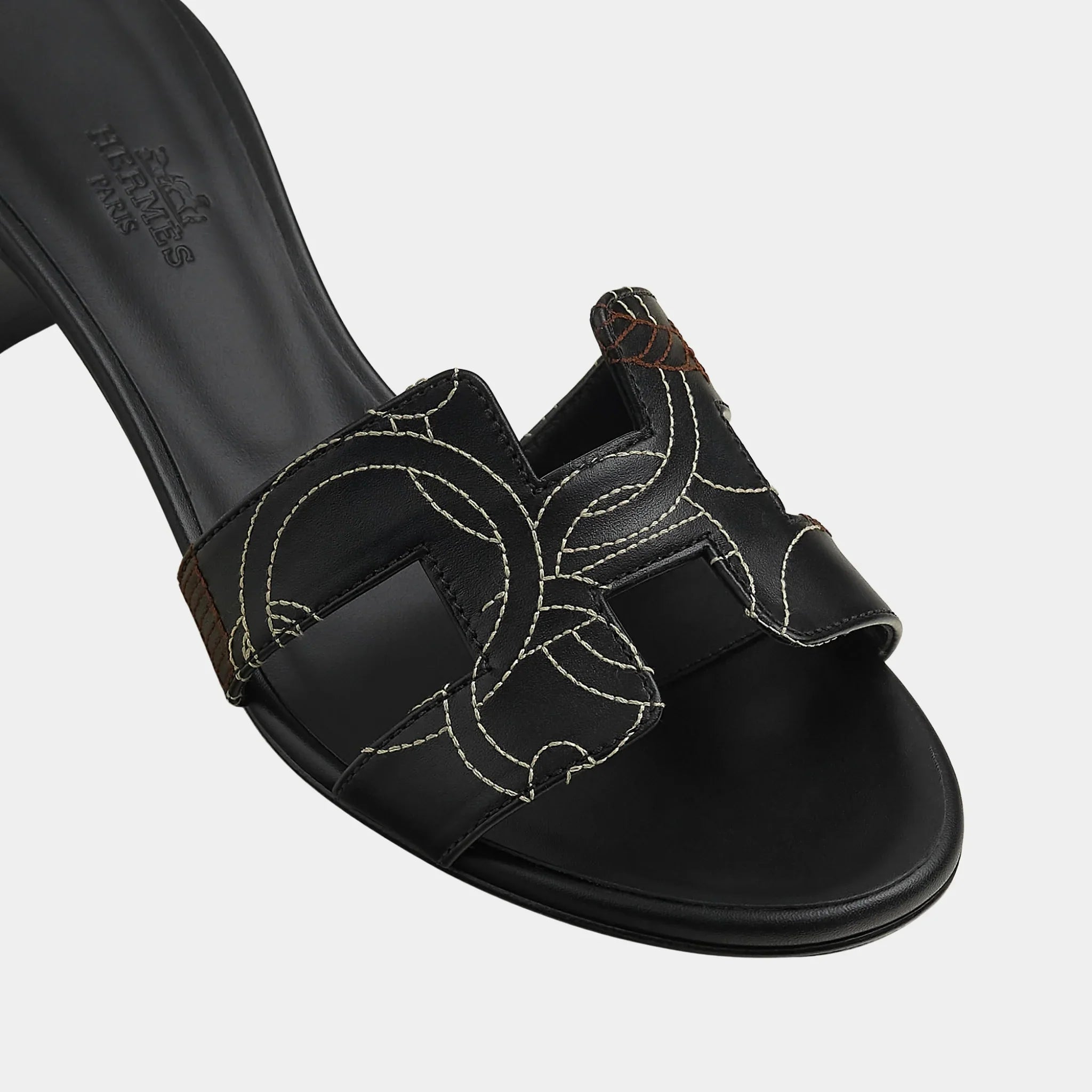 Oasis Sandals in Equestrian Panoply Embroidered Calfskin