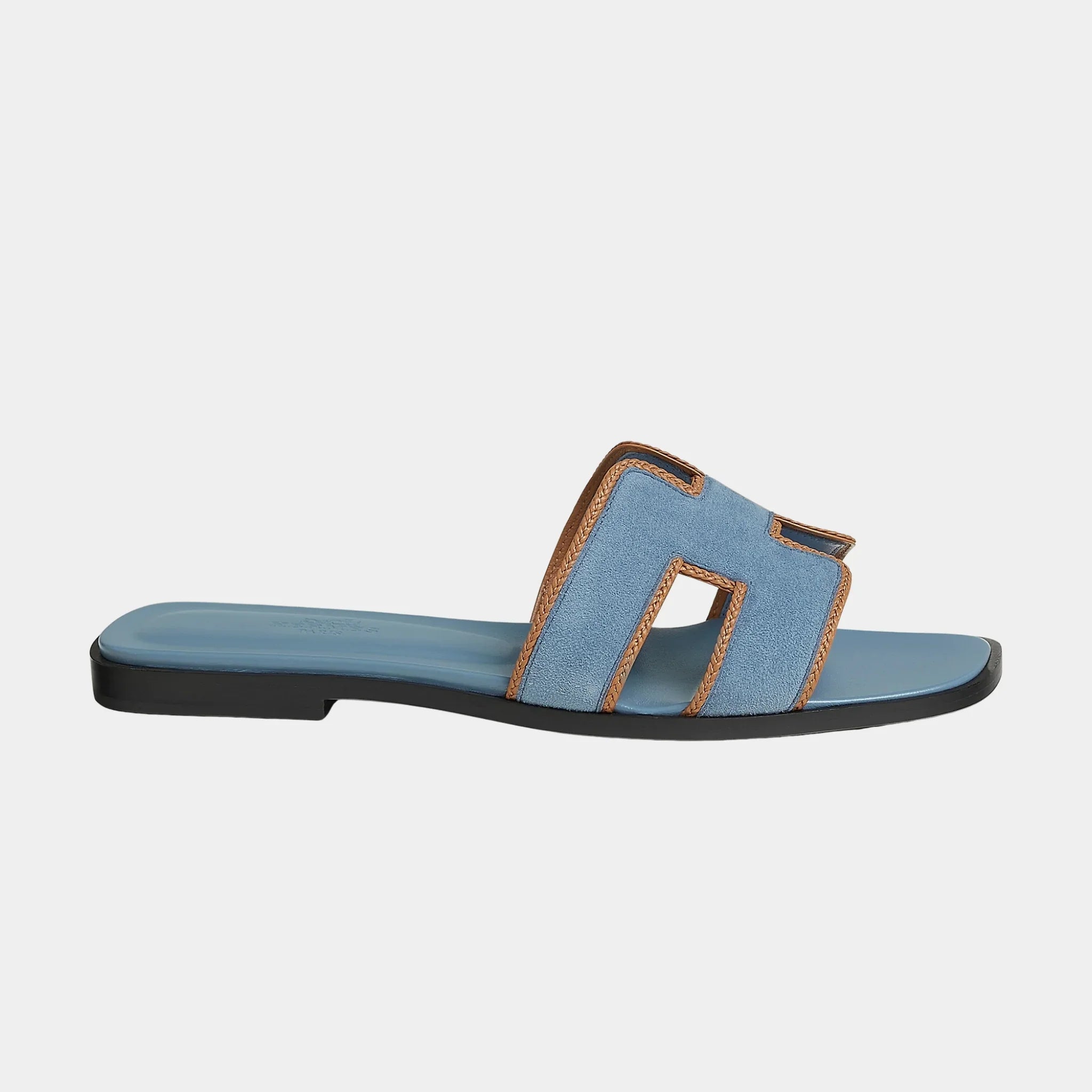 Oran Sandals in Suede and Braided Nappa Leather