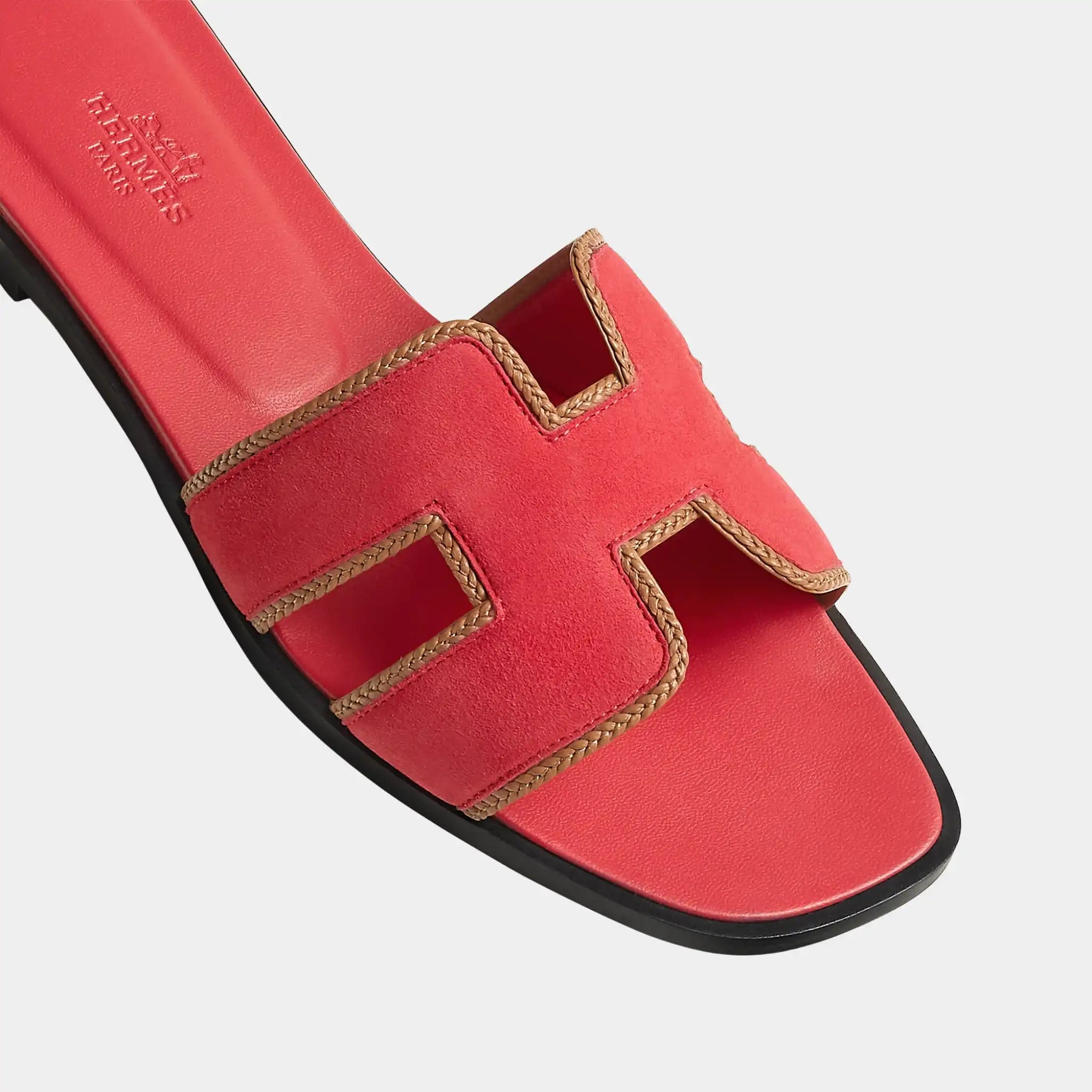 Oran Sandals in Suede and Braided Nappa Leather