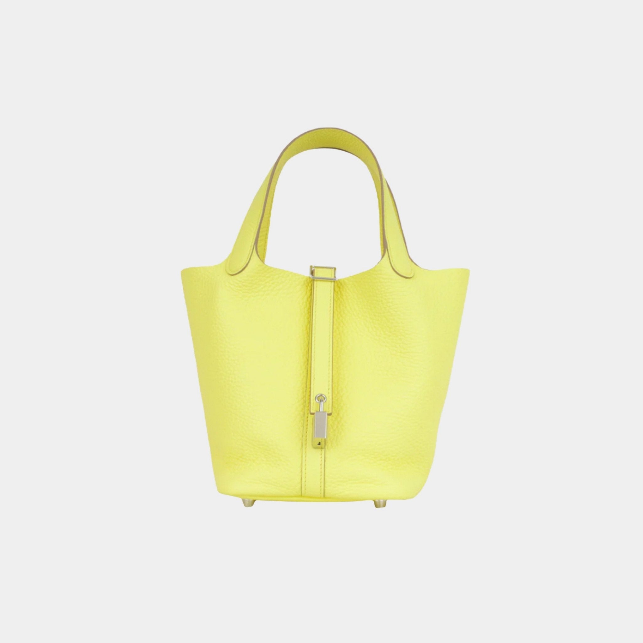 Picotin 18 Clemence Leather Limoncello PHW