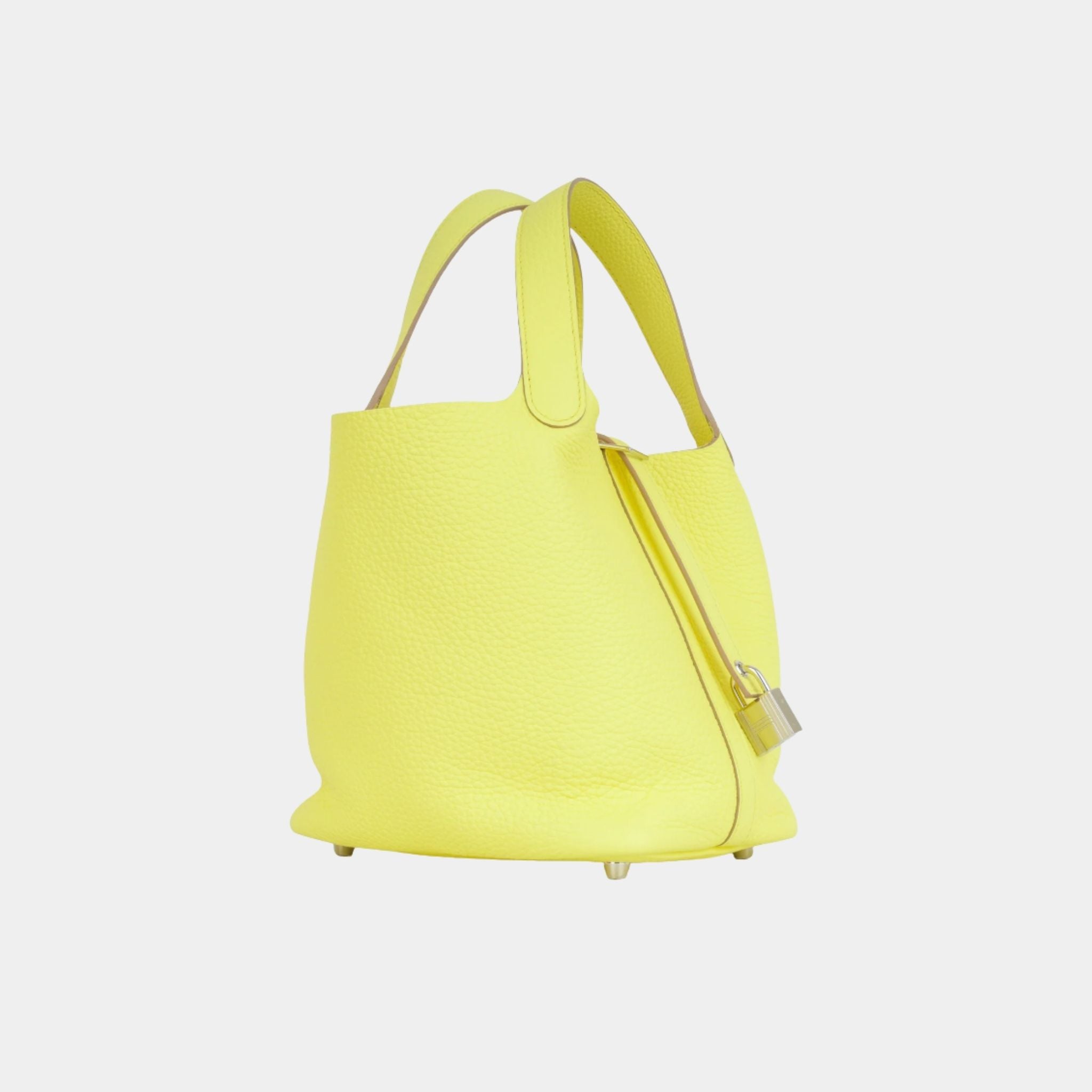 Picotin 18 Clemence Leather Limoncello PHW