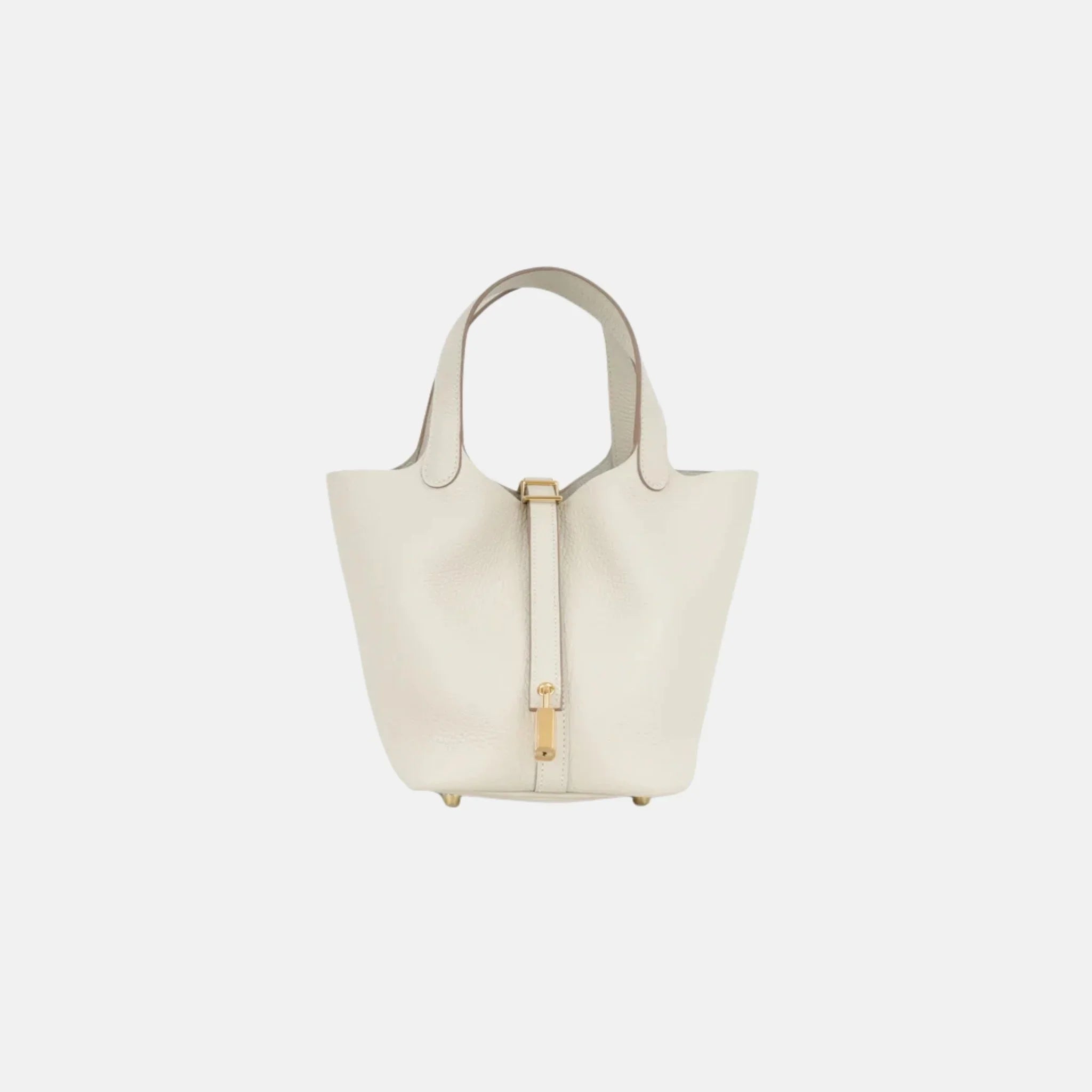 Picotin 18 Craie Clemence Leather GHW