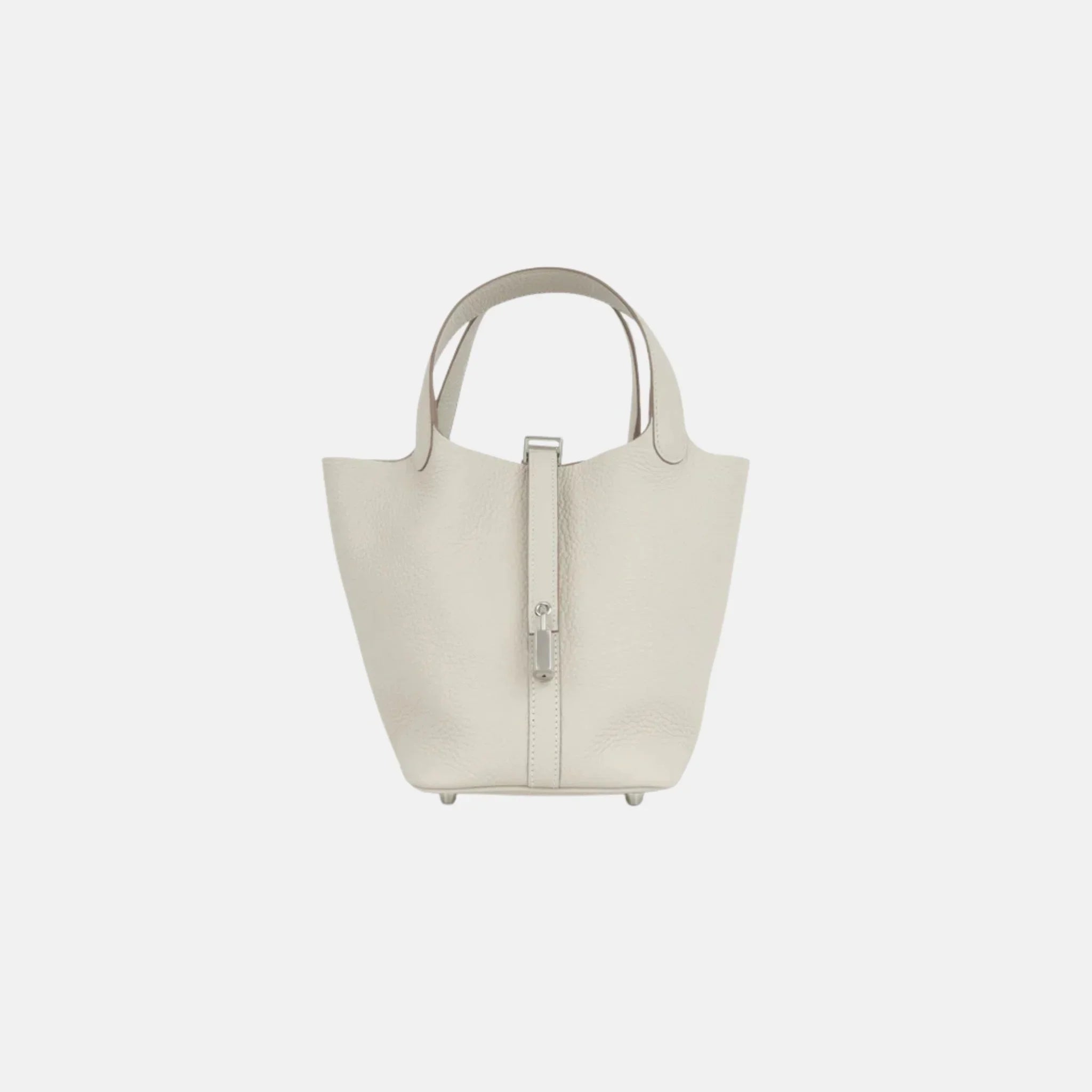 Picotin 18 Craie Clemence Leather PHW