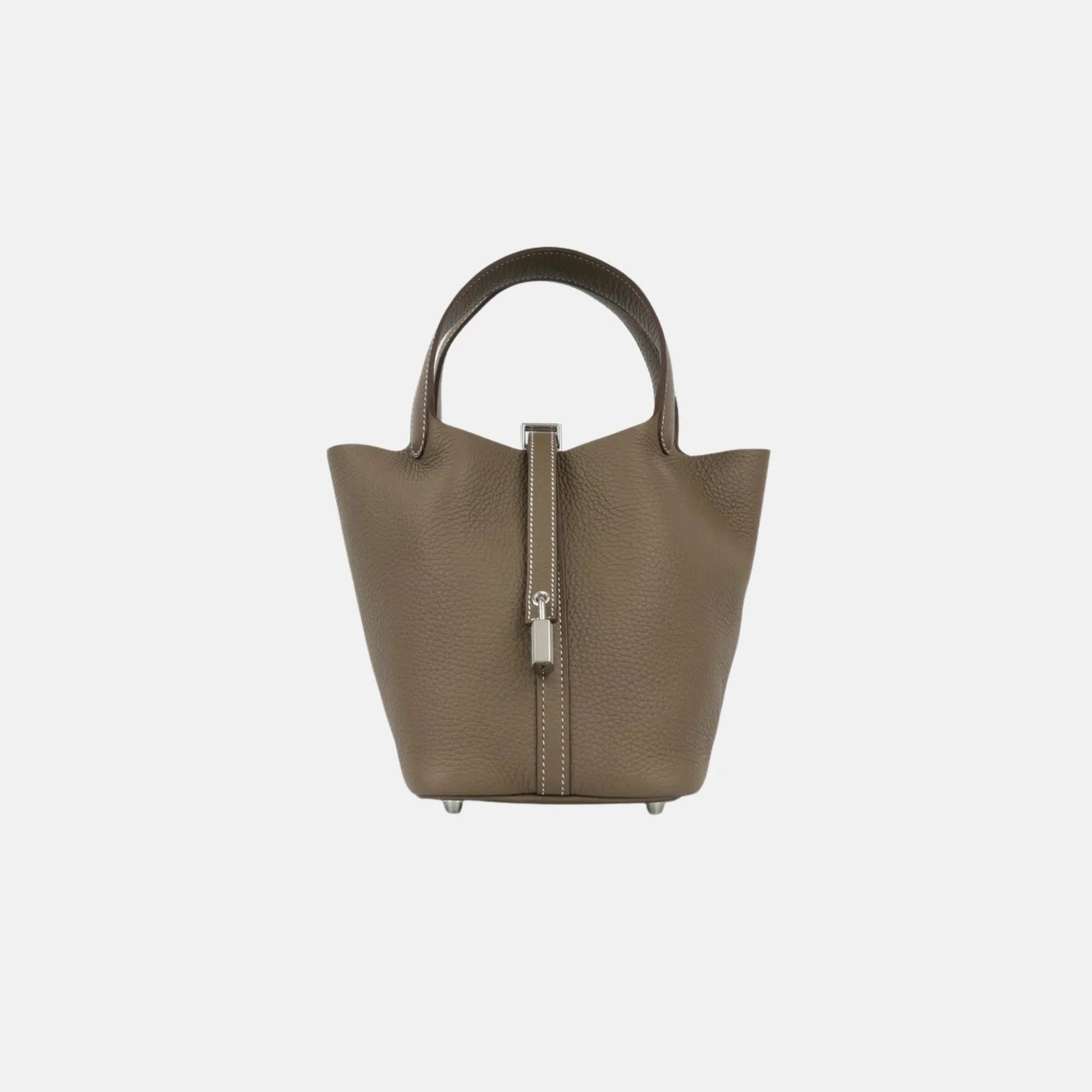 Picotin 18 Etoupe Clemence Leather PHW