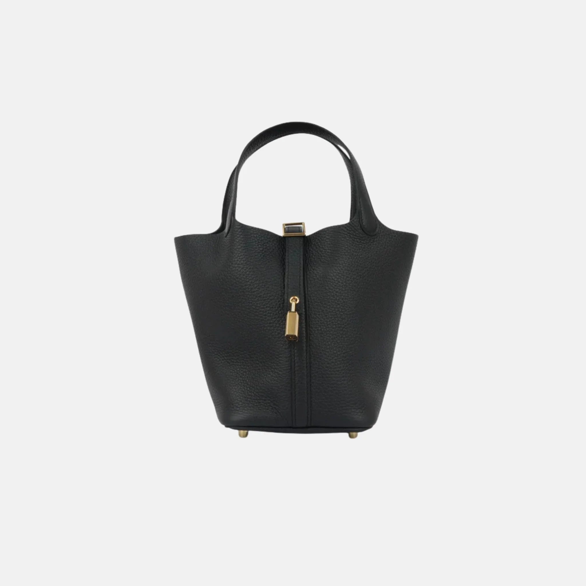 Picotin 18 Noir Clemence Leather GHW