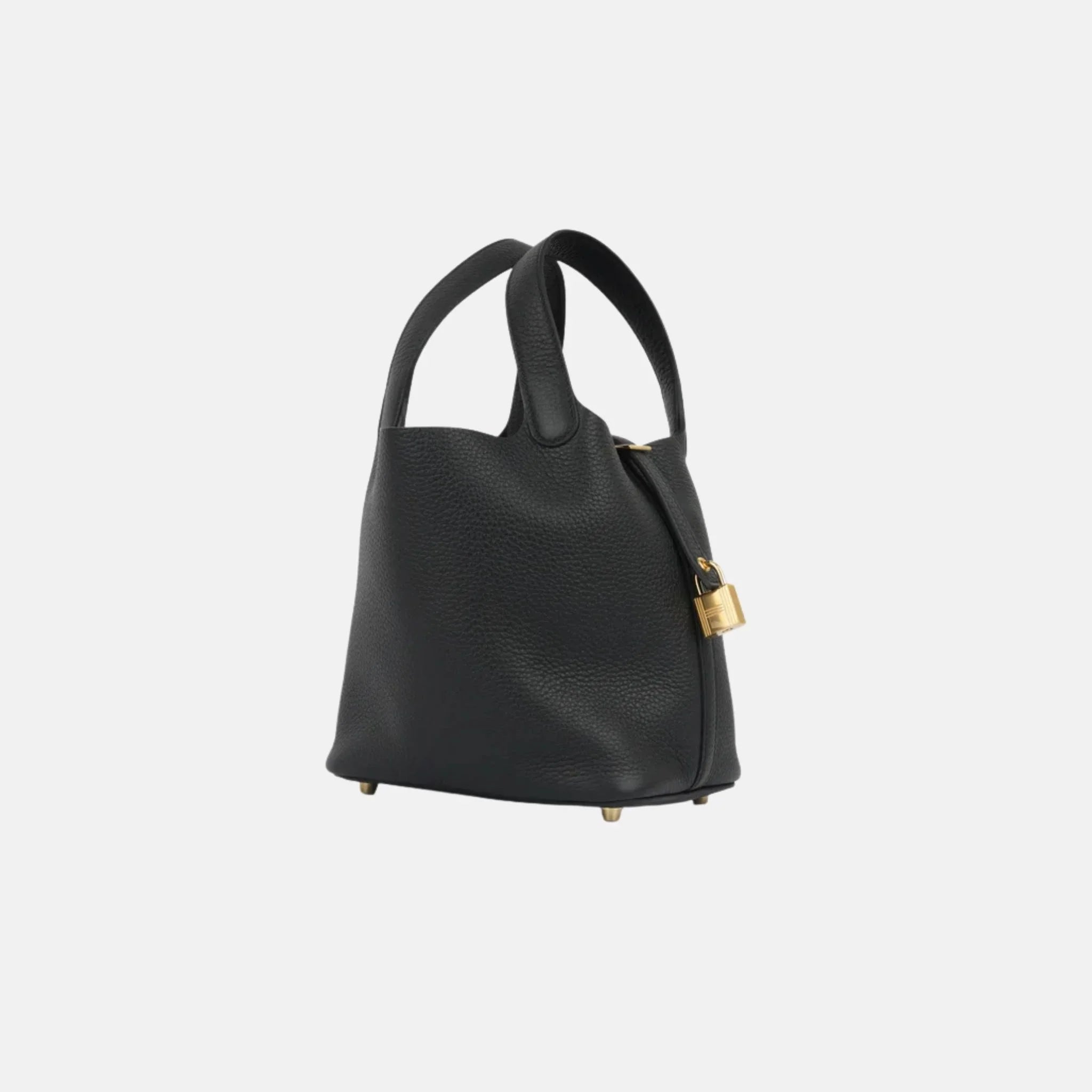 Picotin 18 Noir Clemence Leather GHW