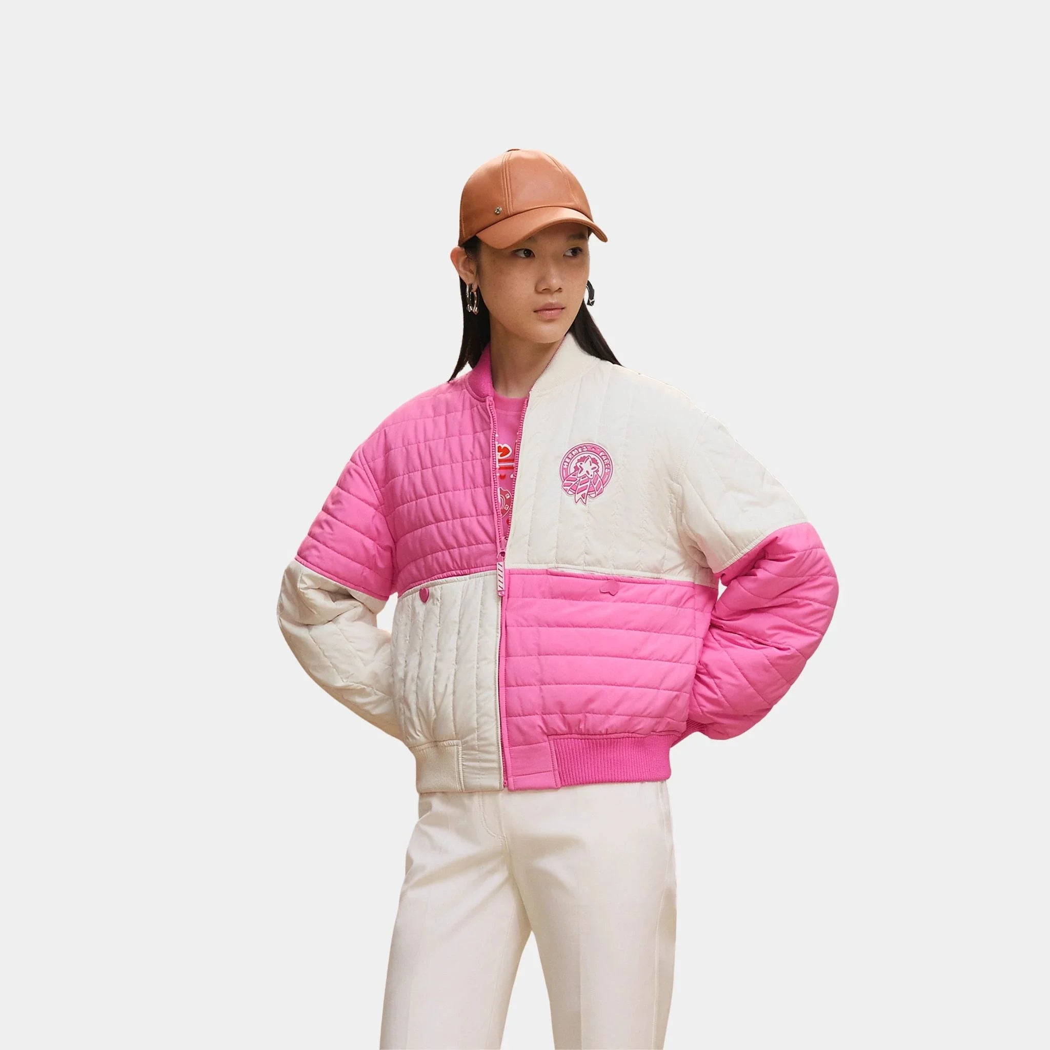 Reversible Bomber Jacket in Feather Canvas