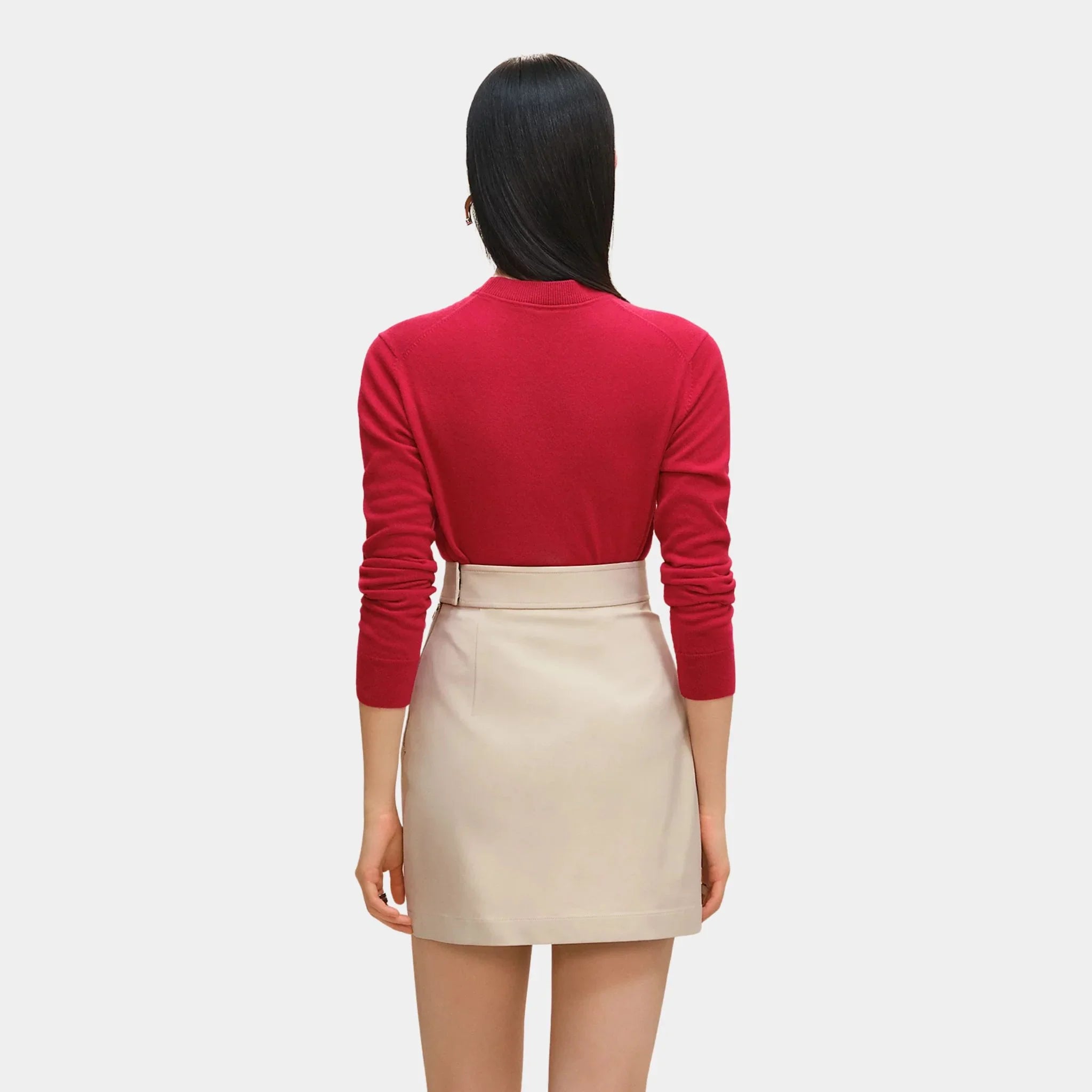 Skirt in Double Stretch Cotton Twill