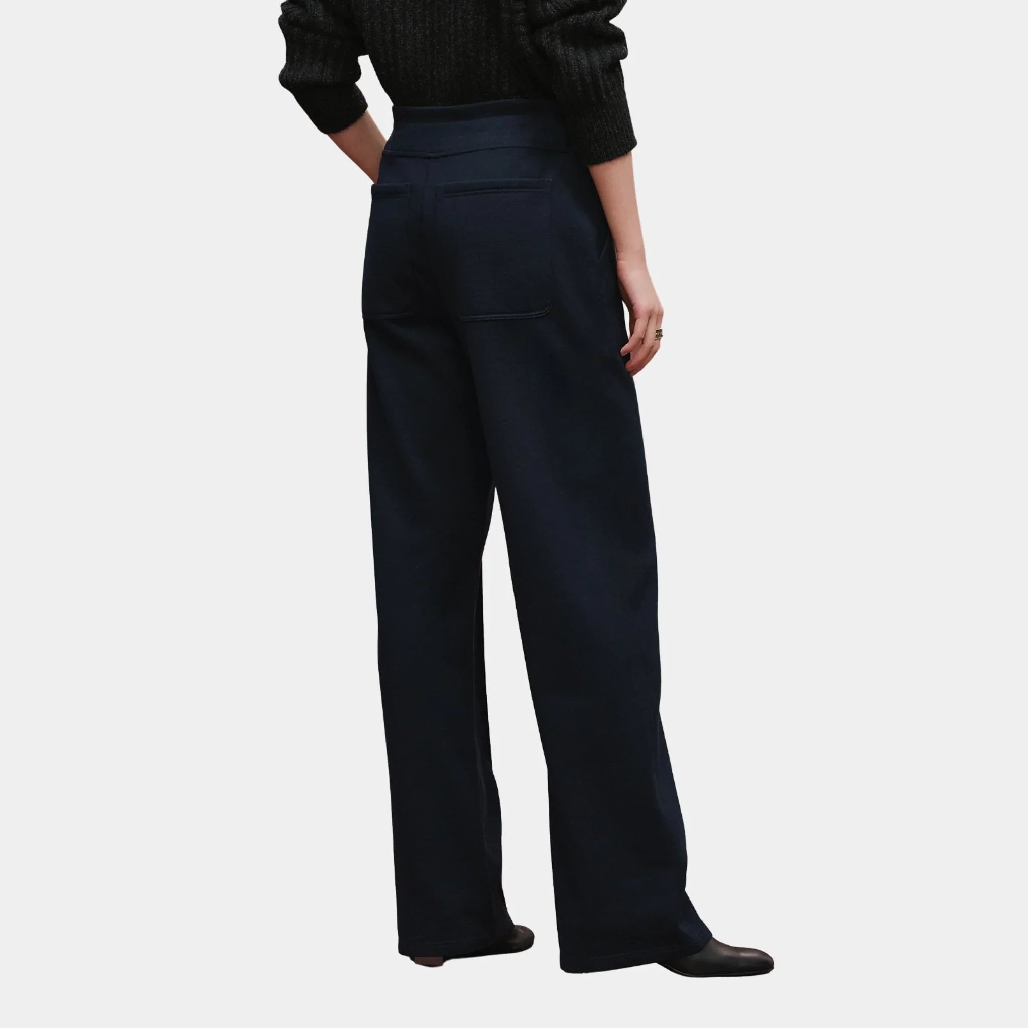 Wide-legged Pants in Plain Fleece