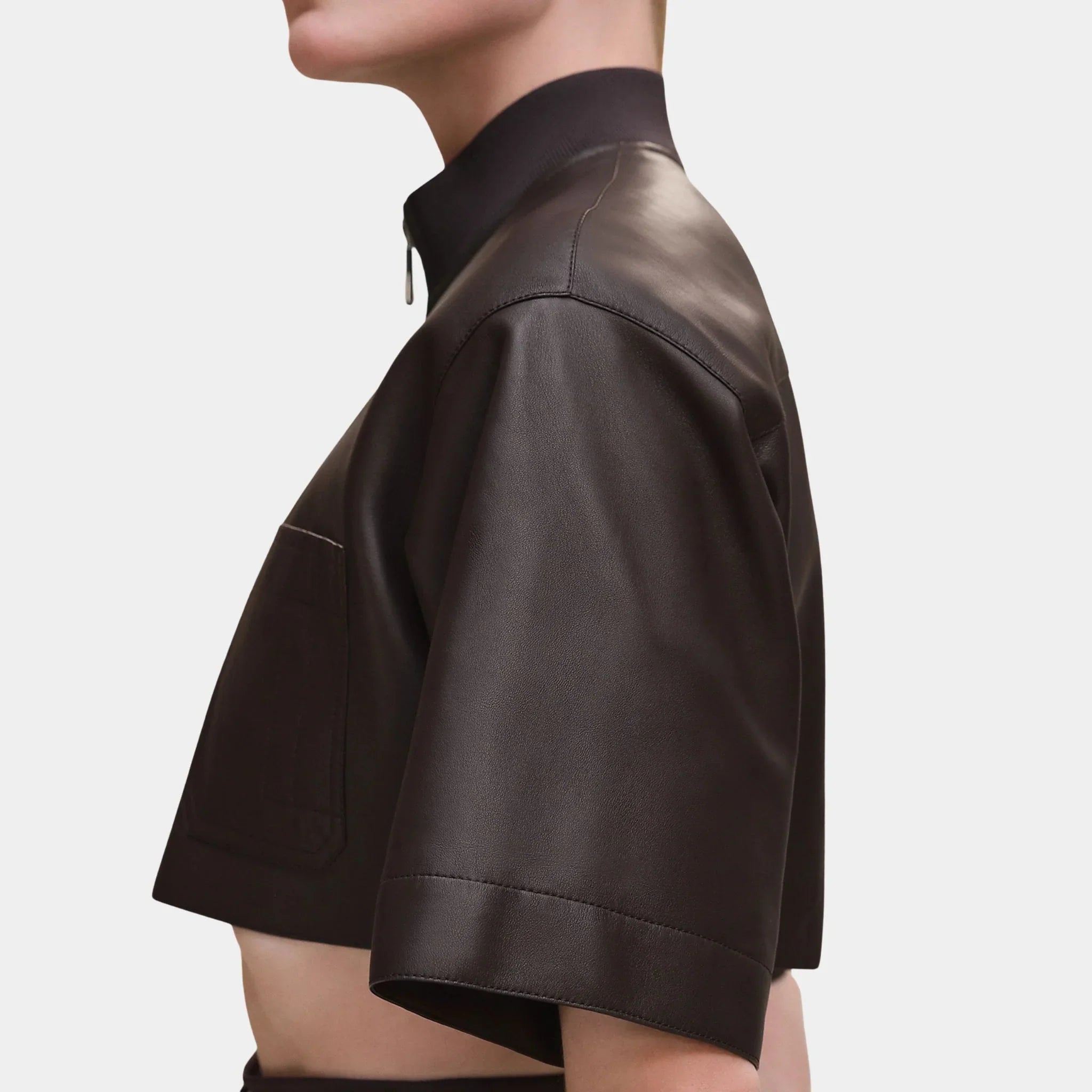 Zipped Top in Nappalized Lambskin