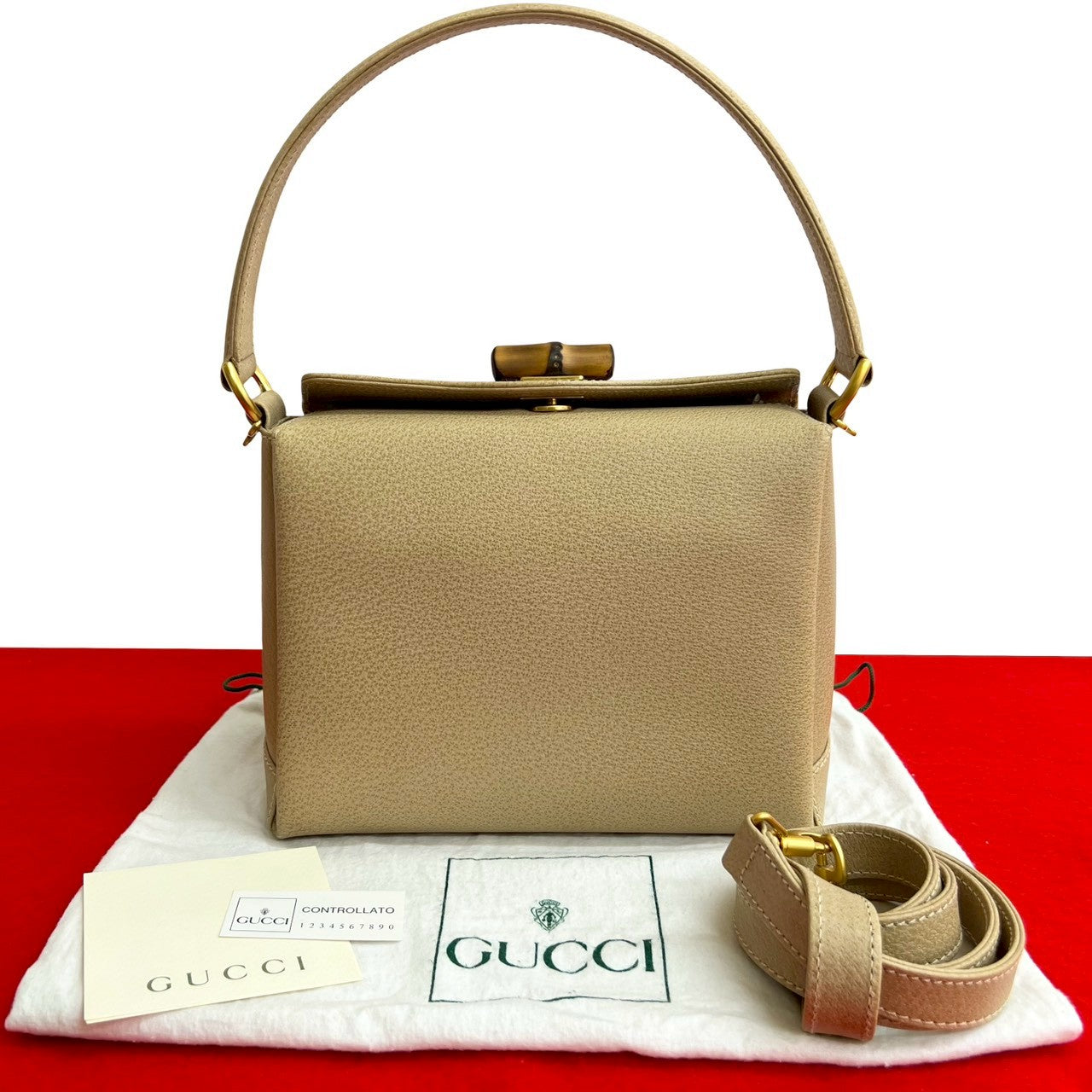 Gucci Bamboo Leather 2way Handbag