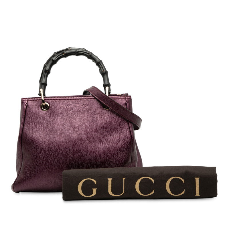 Gucci Bamboo Shopper Leather 2way Bag