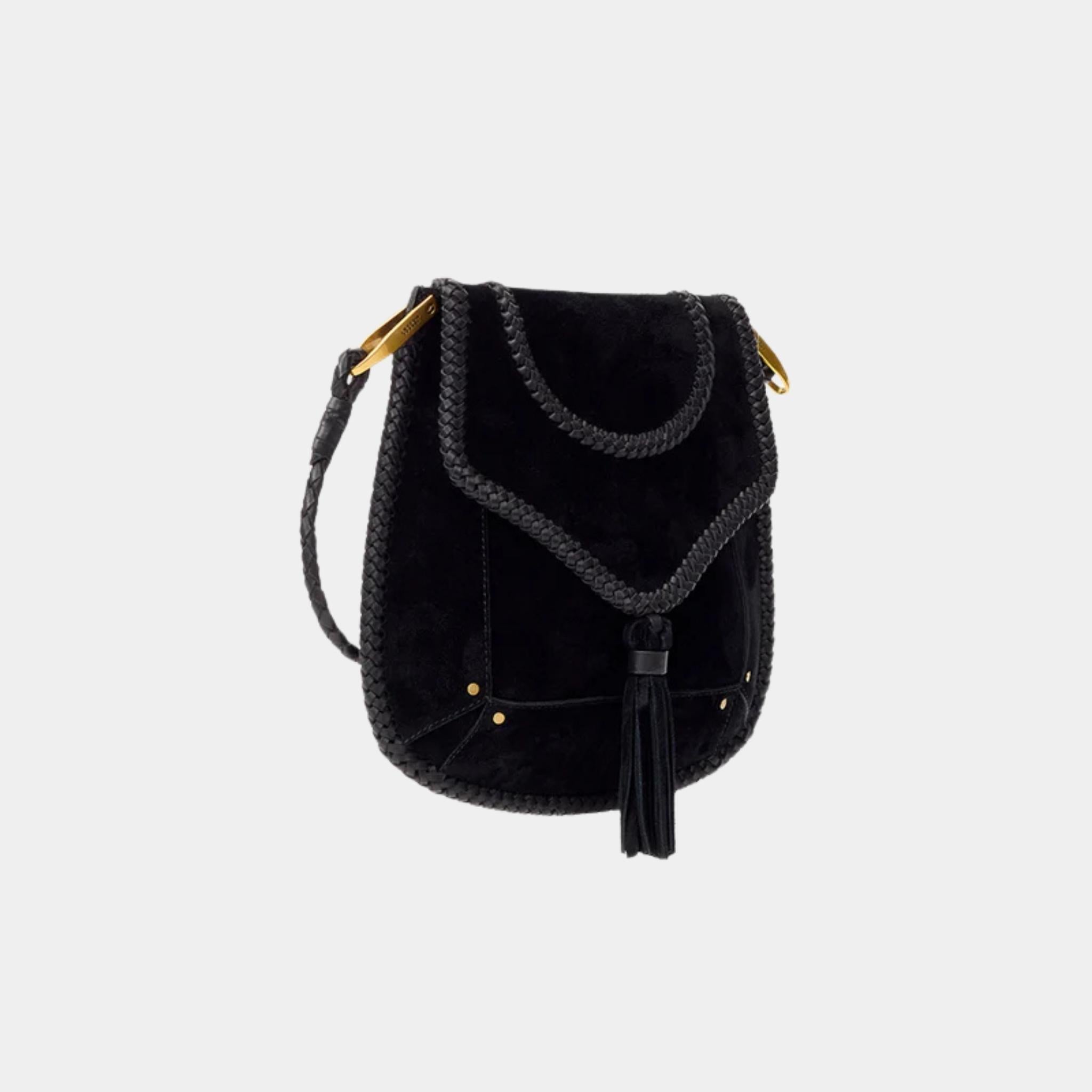 Anahi Braided Suede Leather Shoulder Bag