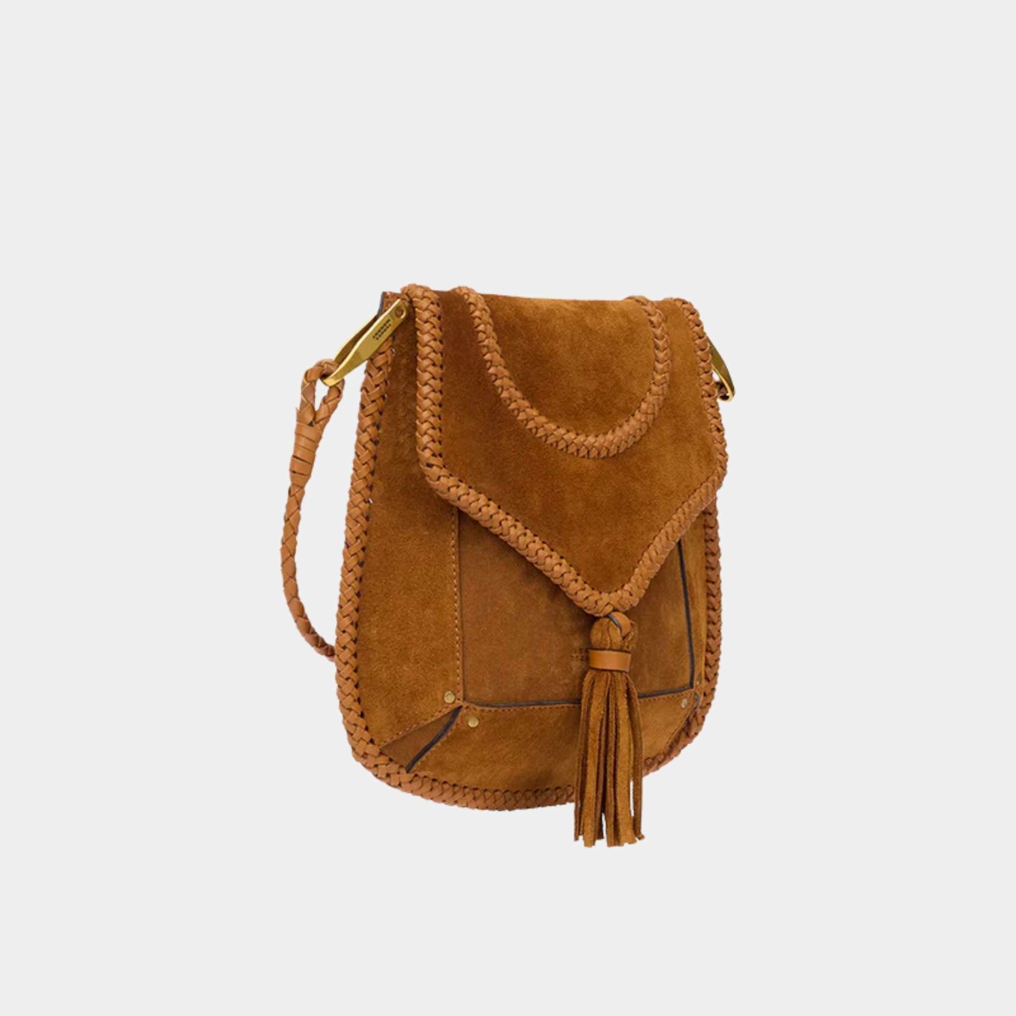 Anahi Braided Suede Leather Shoulder Bag