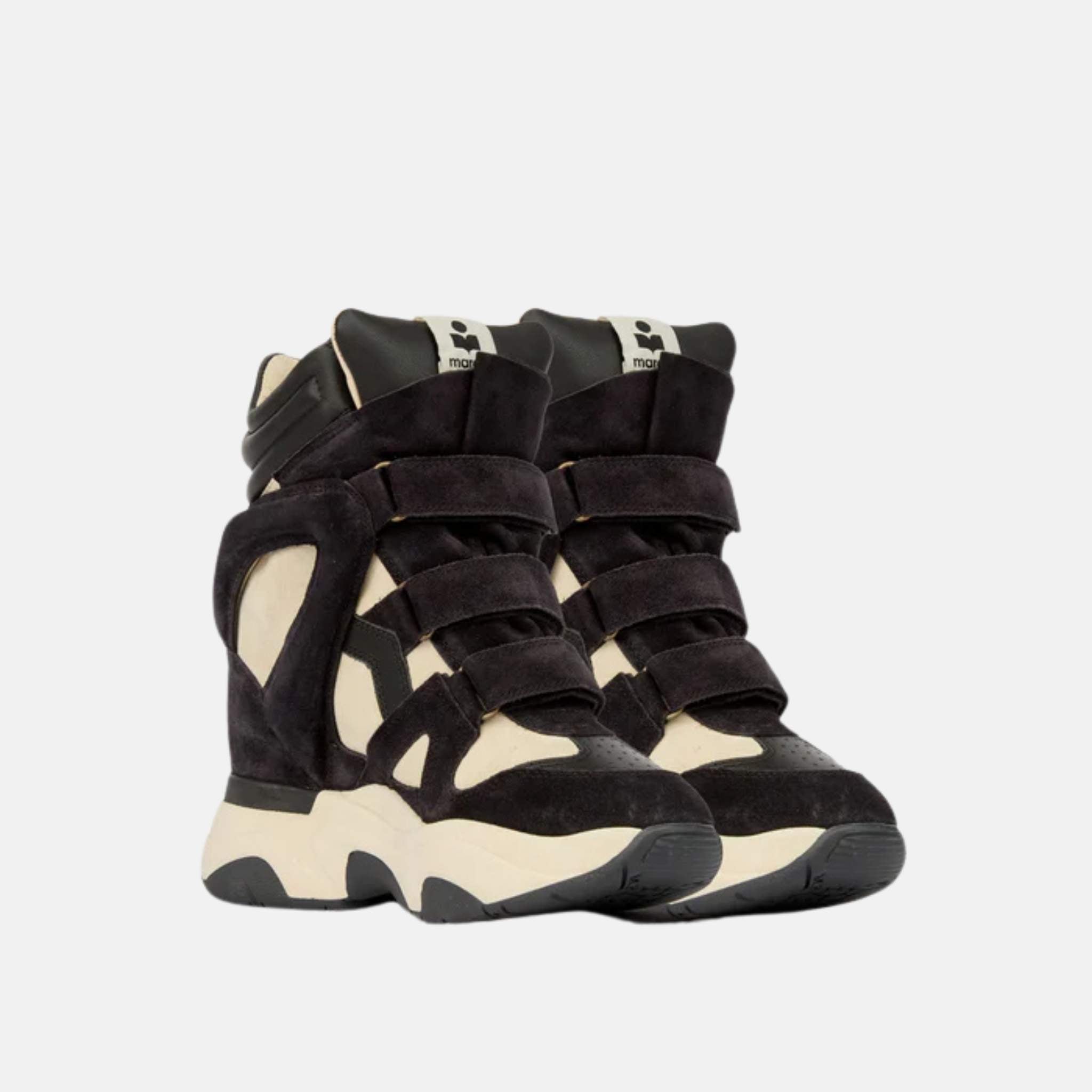 Balskee Wedge Sneakers In Suede Calfskin Leather