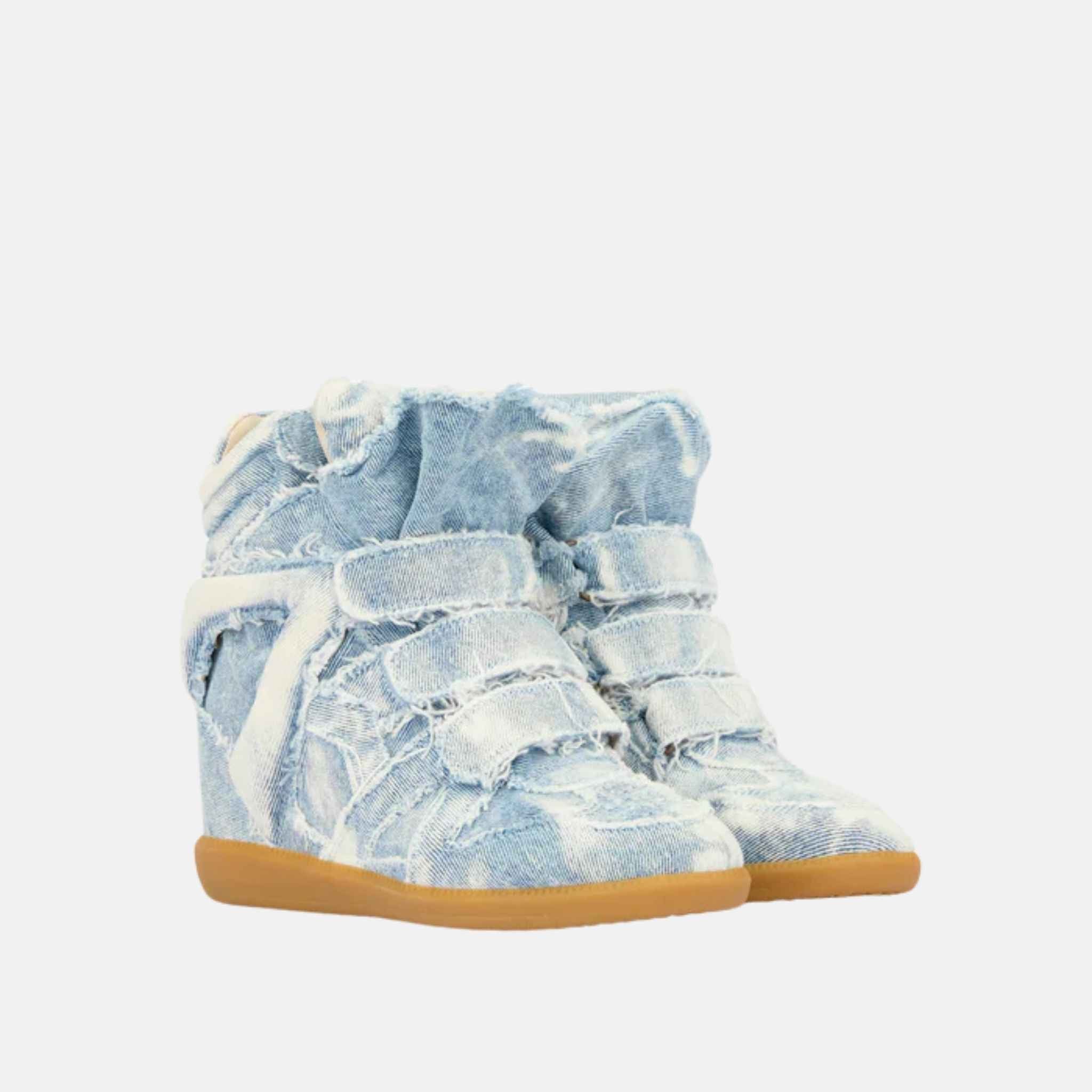 Bekett Wedge Sneakers In Denim