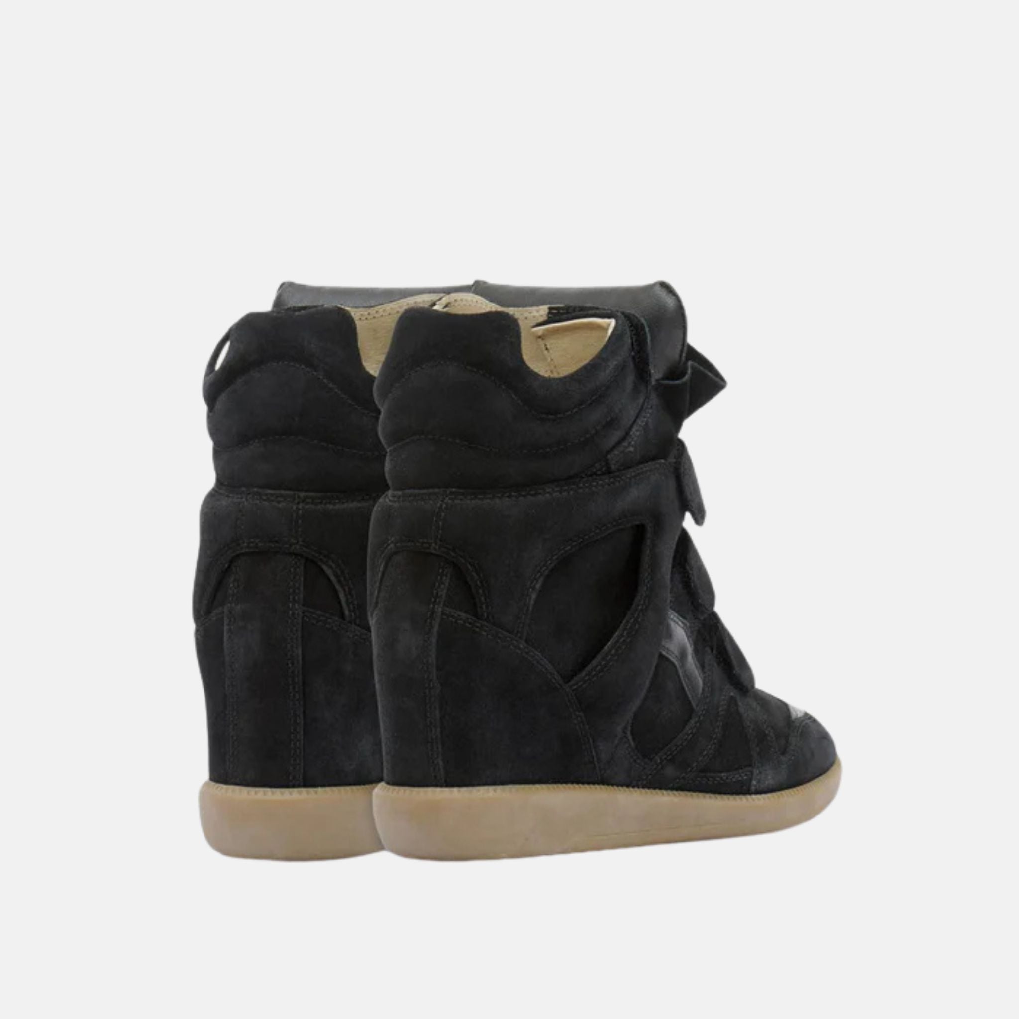 Bekett Wedge Sneakers In Lambskin And Suede