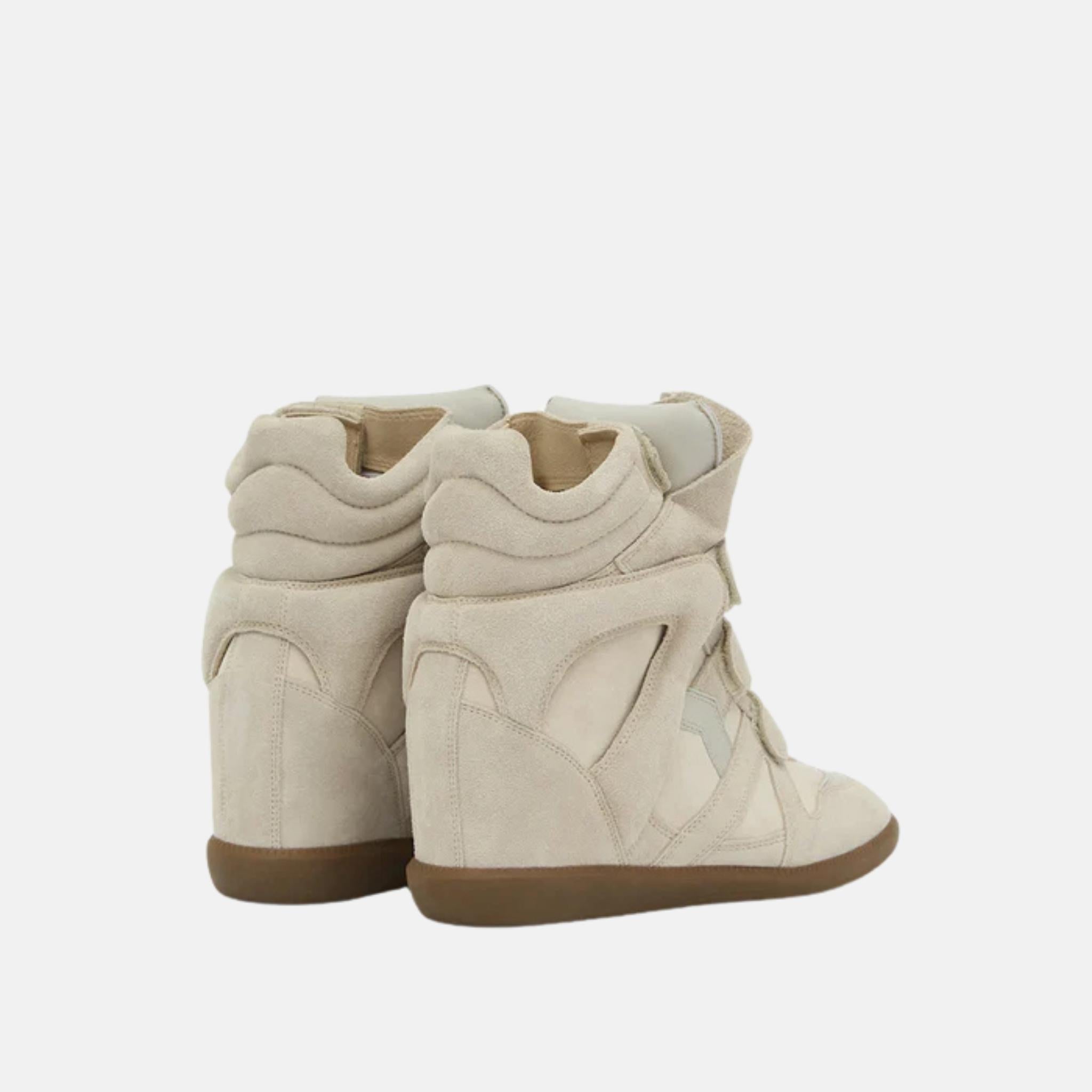 Bekett Wedge Sneakers In Lambskin And Suede