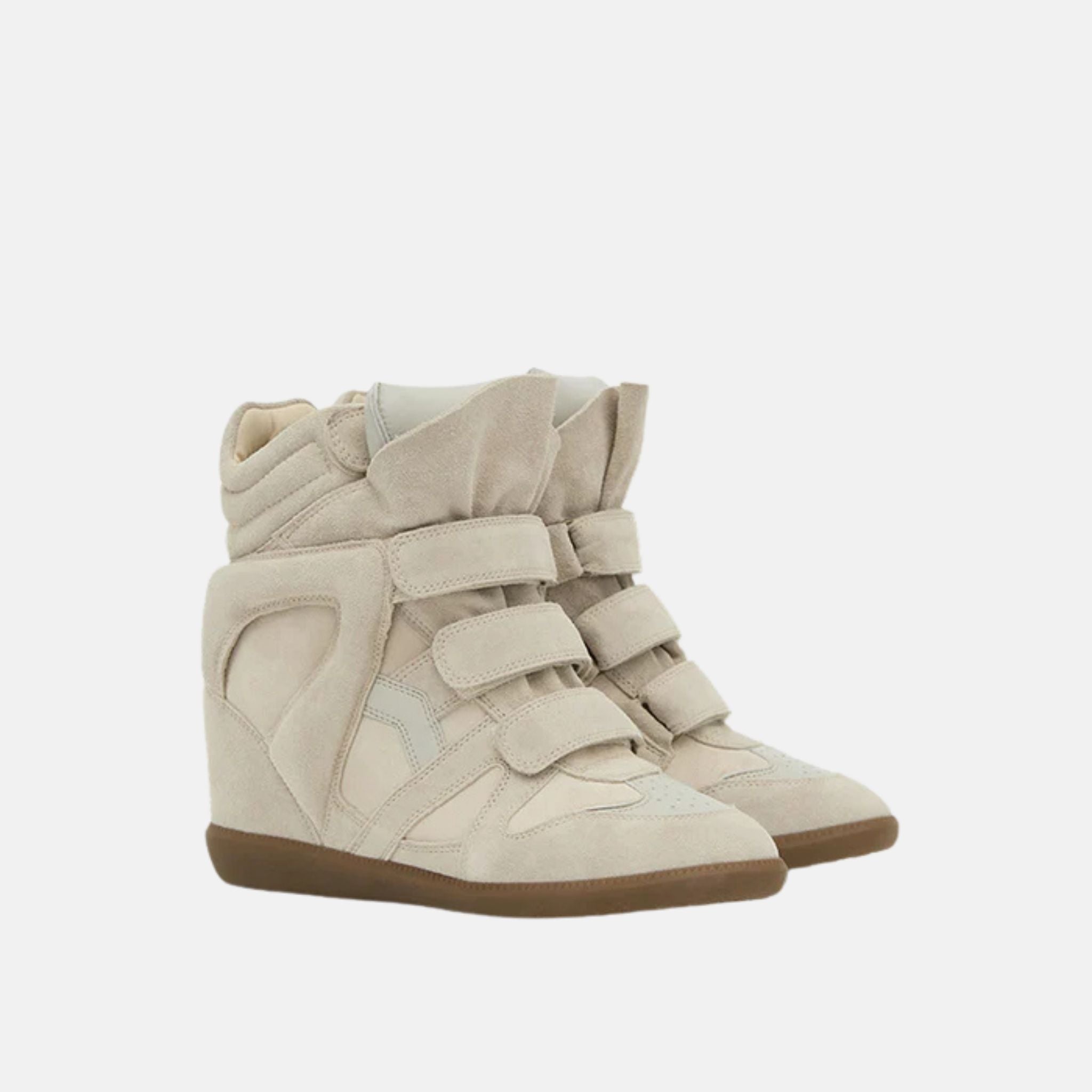 Bekett Wedge Sneakers In Lambskin And Suede