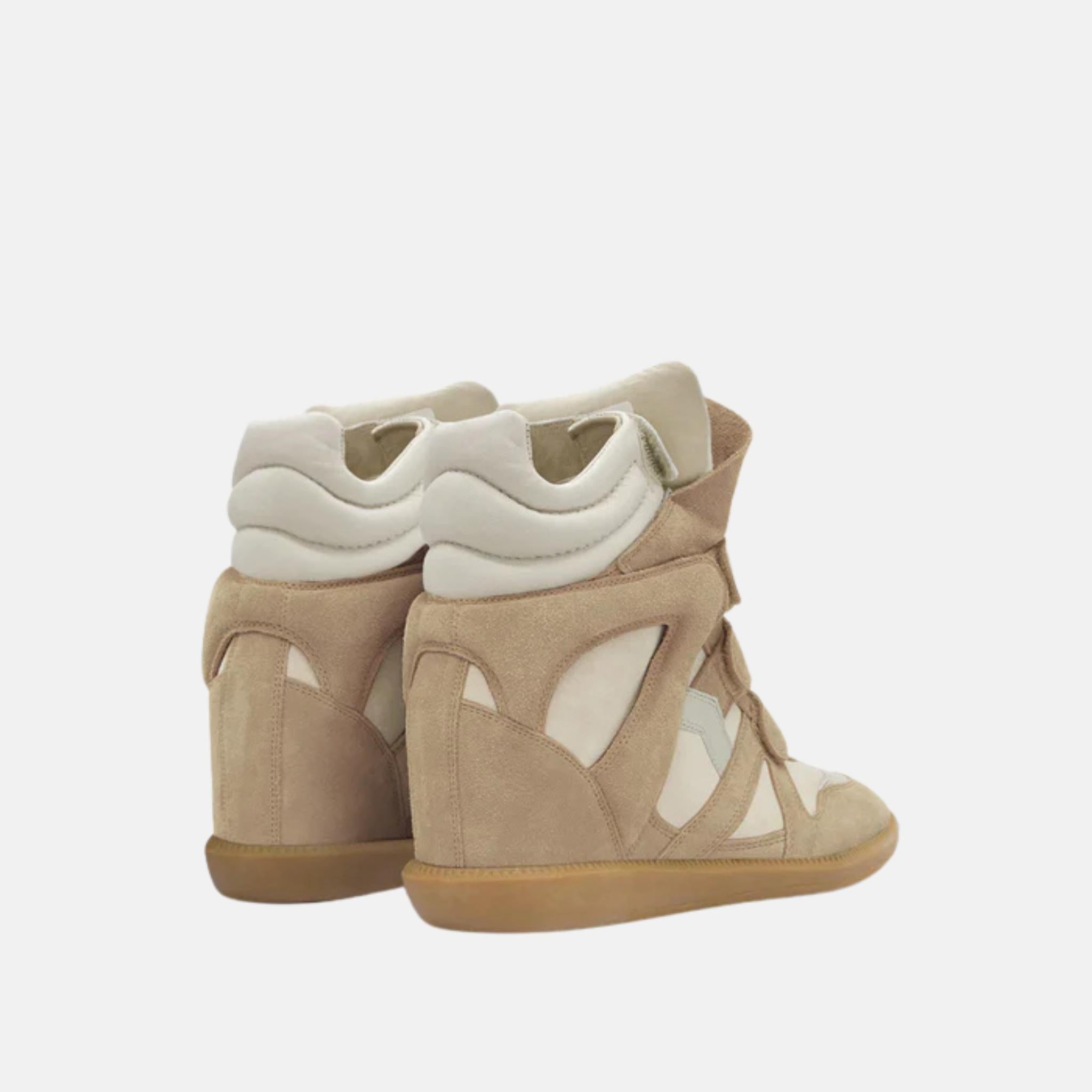 Bekett Wedge Sneakers In Suede Calfskin Leather