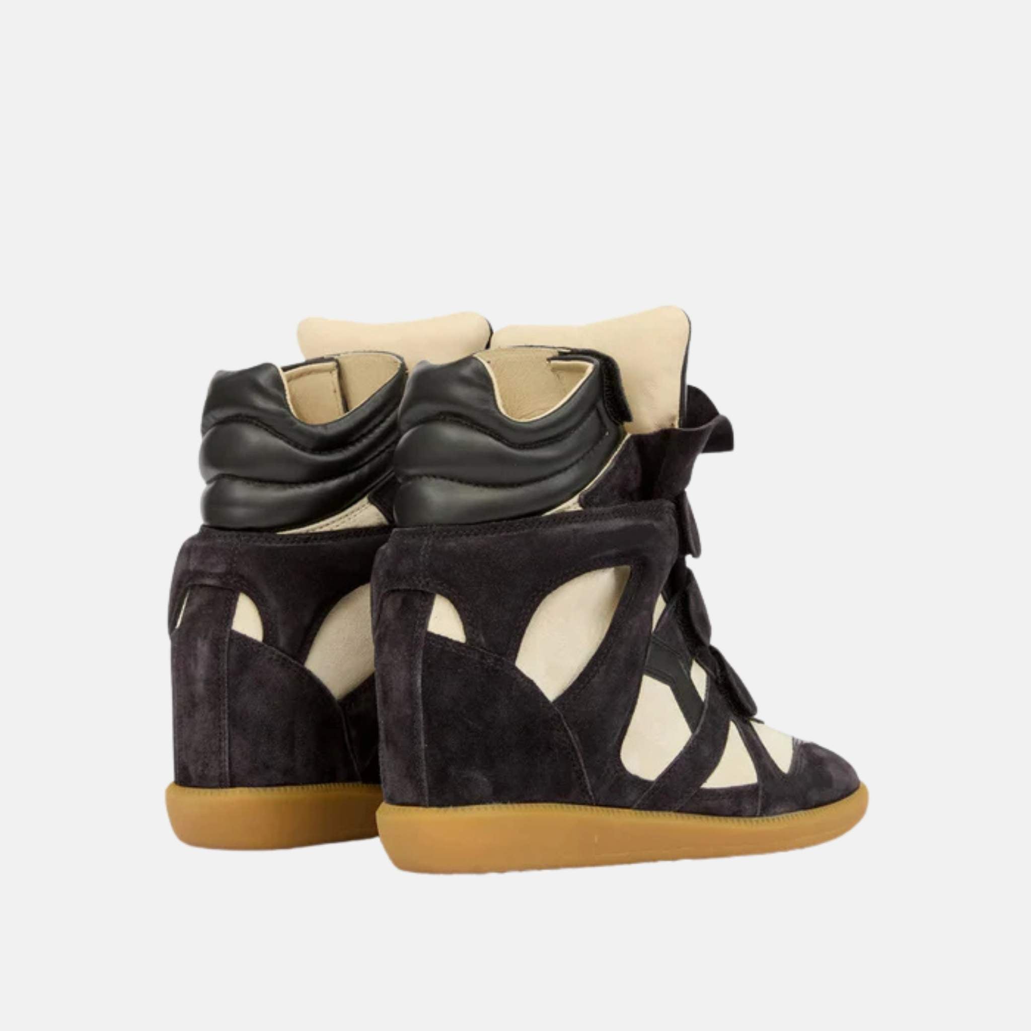 Bekett Wedge Sneakers In Suede Calfskin Leather