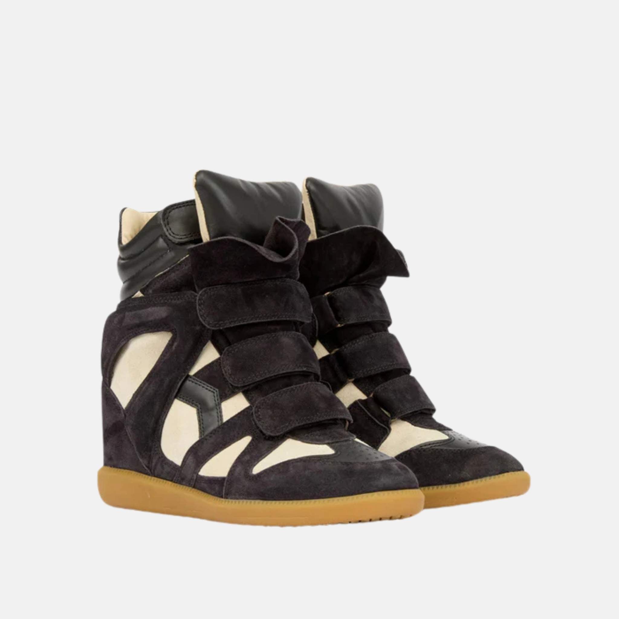 Bekett Wedge Sneakers In Suede Calfskin Leather
