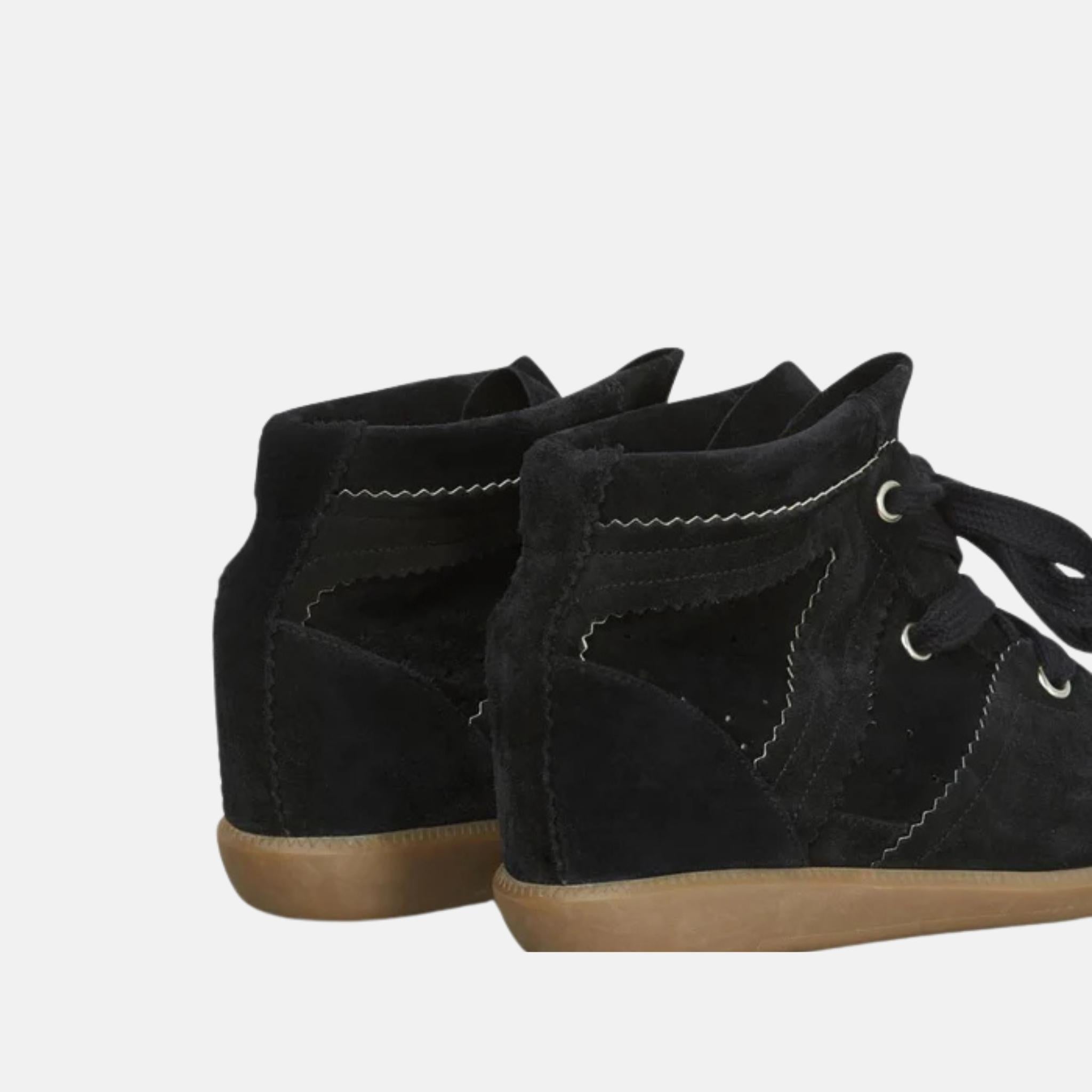 Bobby Wedge Sneakers In Suede Leather