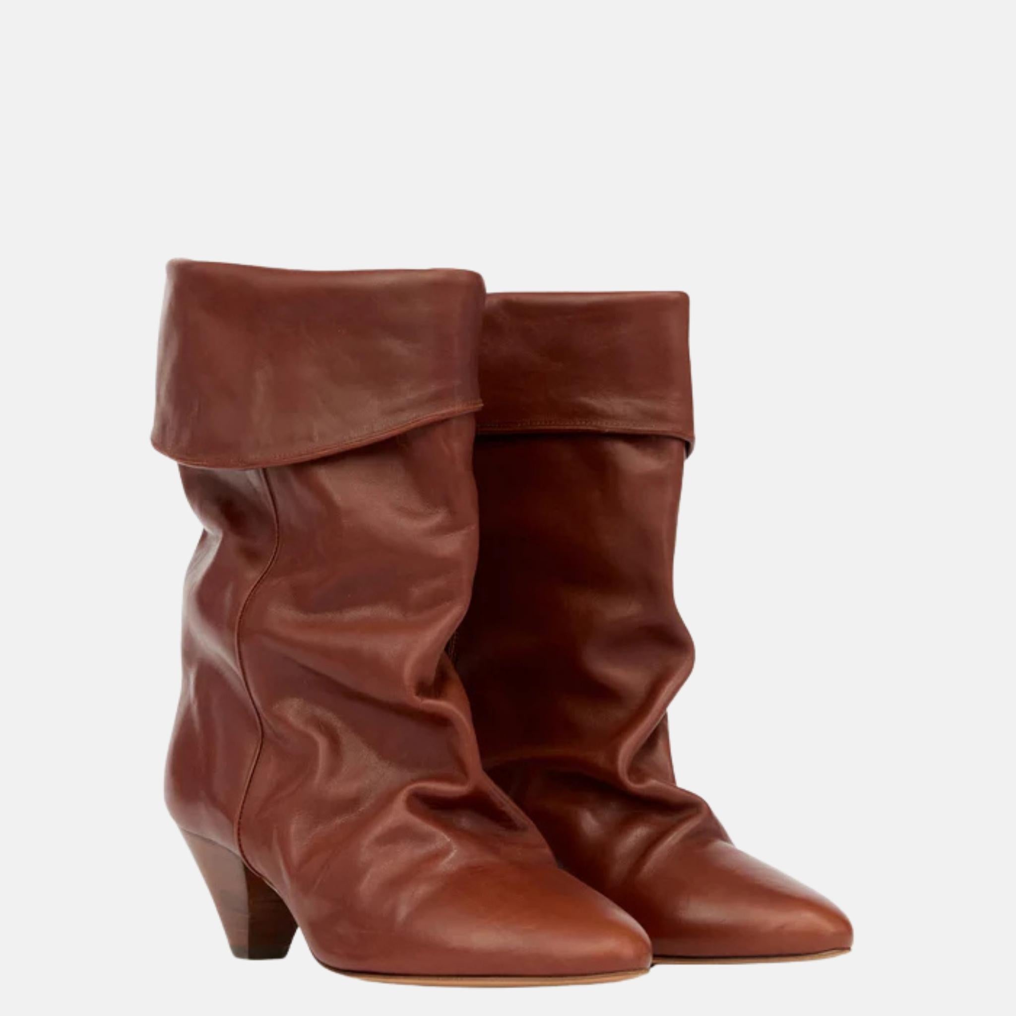 Dalby Draped Boots In Calfskin Leather