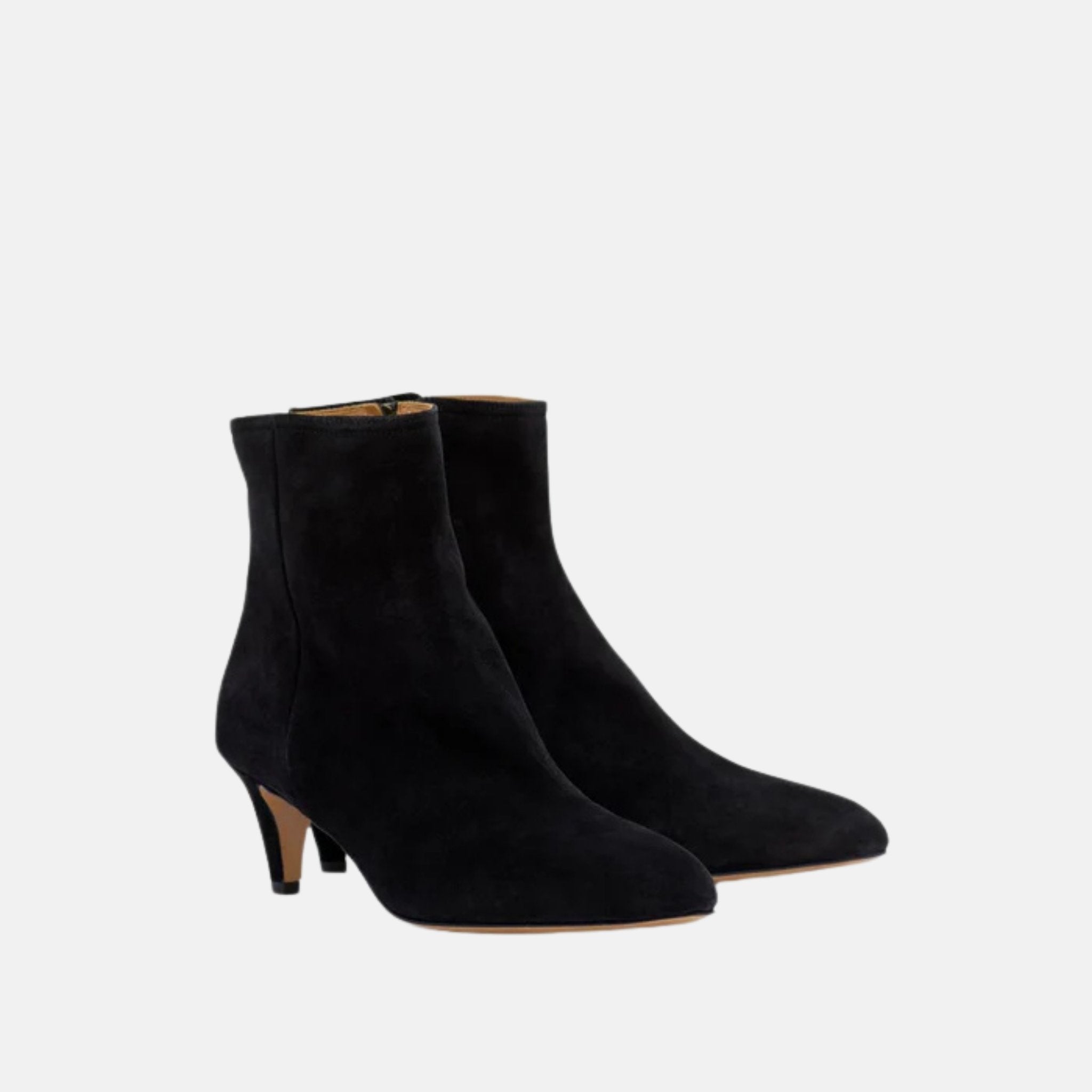 Deone High Heeled Ankle Boots In Suede Leather