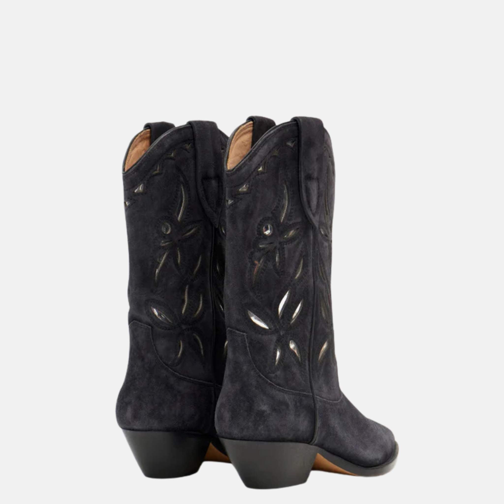 Duerto Cowboy Boots In Metallic Leather